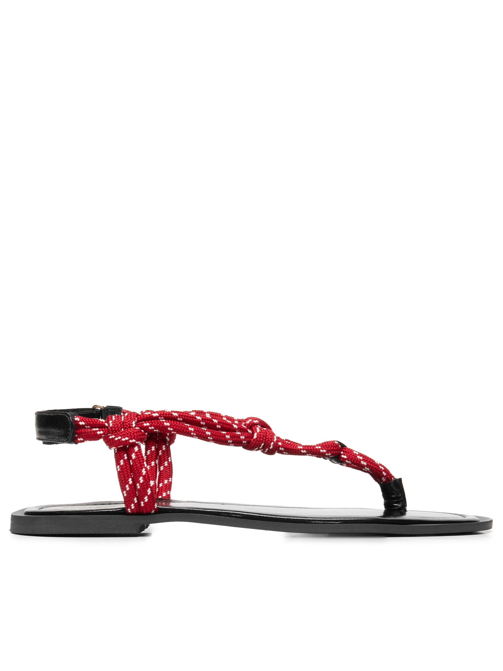 Sandália Feminina Rasteira Com Tira Em Cordão Vermelho '2Essential