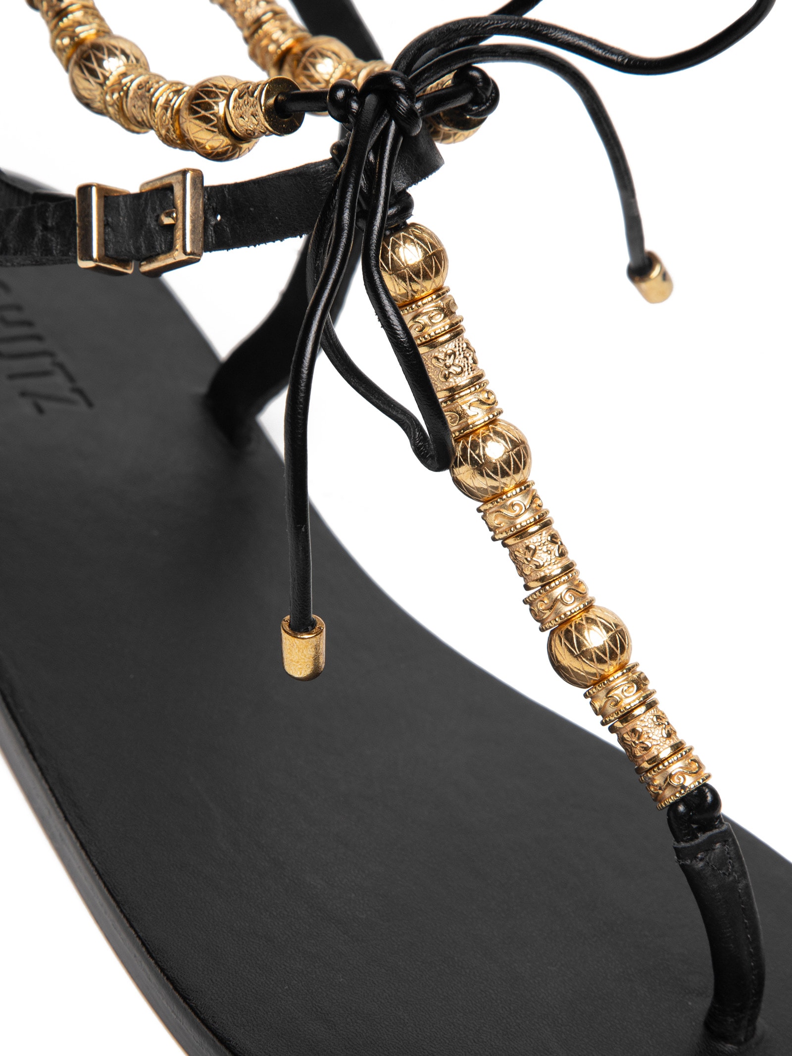 Sandália Feminina Rasteira Couro Preto Schutz