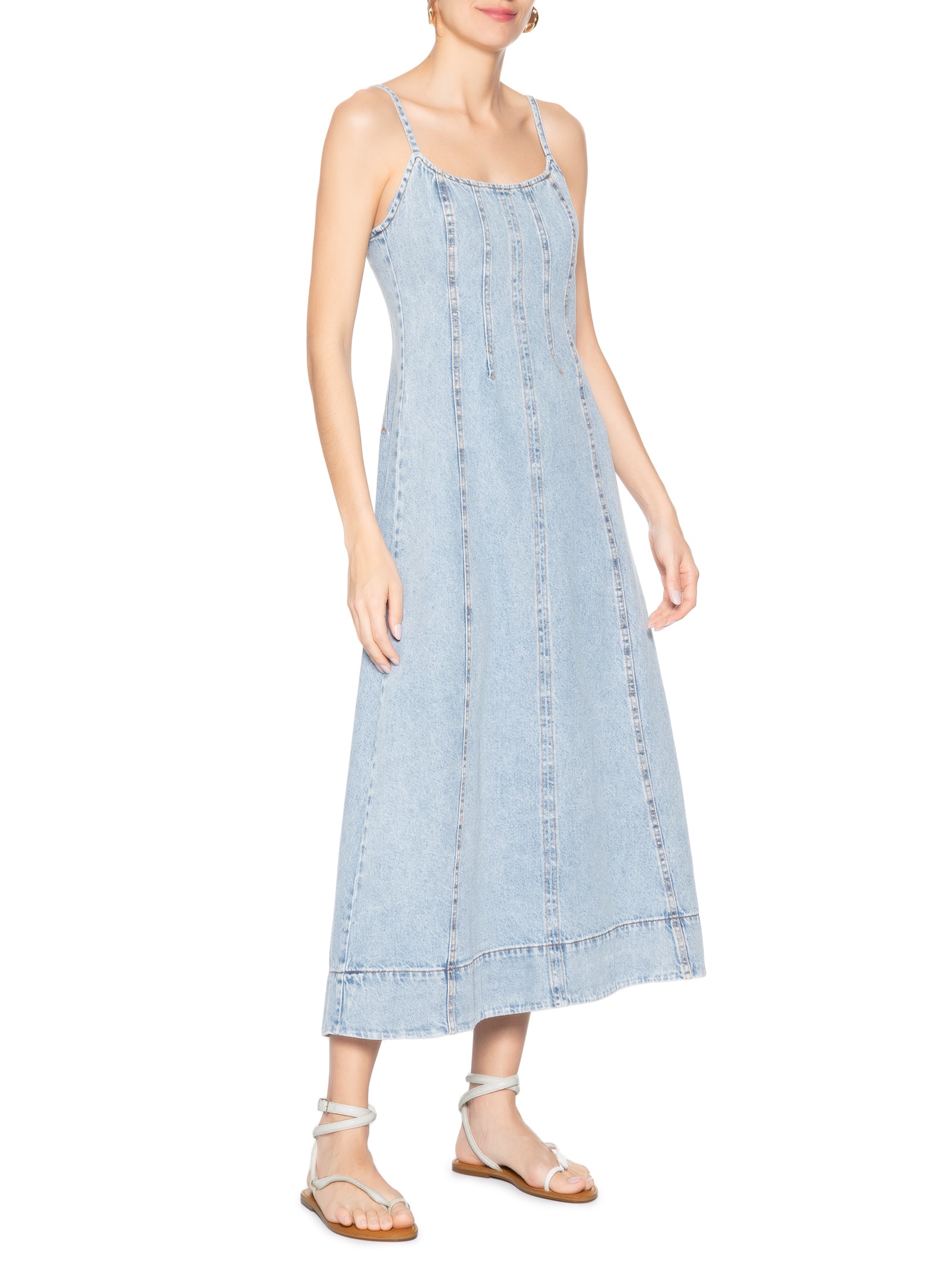 Sandália Feminina Rasteira Courtney Couro Branco Schutz