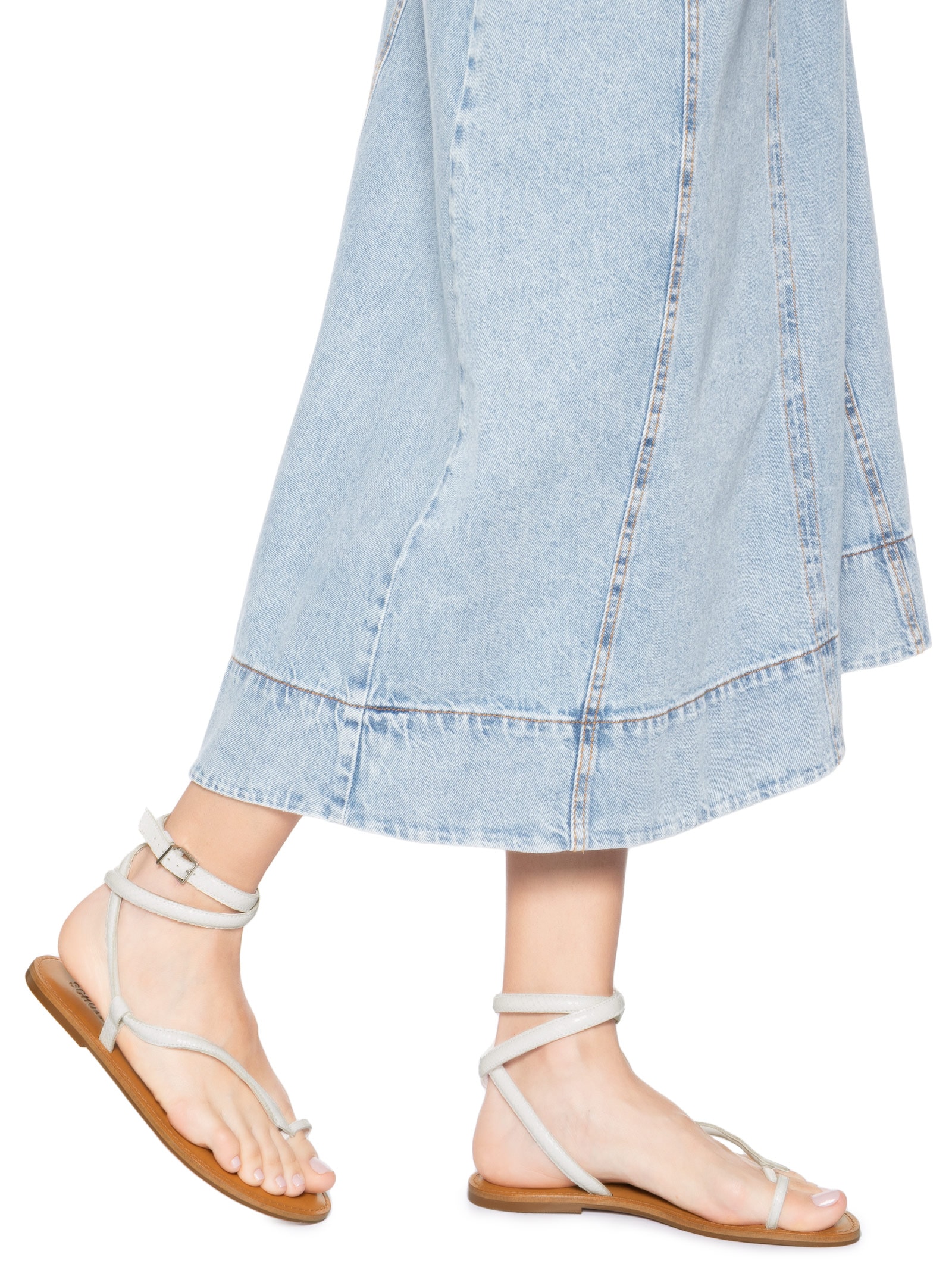 Sandália Feminina Rasteira Courtney Couro Branco Schutz