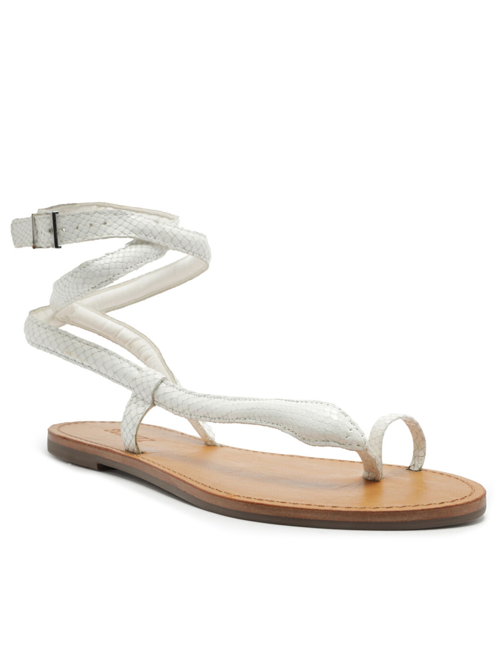 Sandália Feminina Rasteira Courtney Couro Branco Schutz