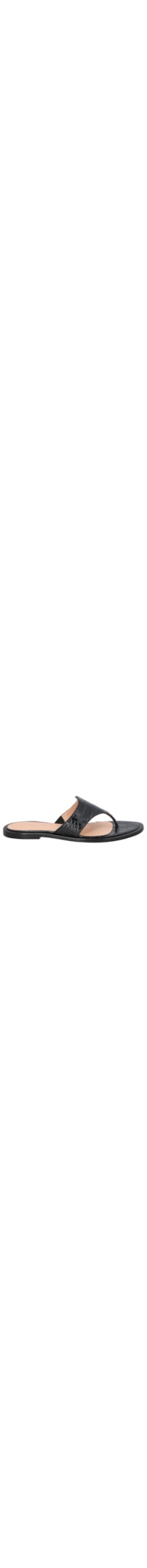 Sandália Feminina Rasteira Croco - Preto