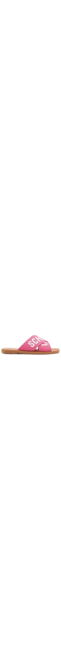 Sandália Feminina Rasteira De X Logo - Rosa