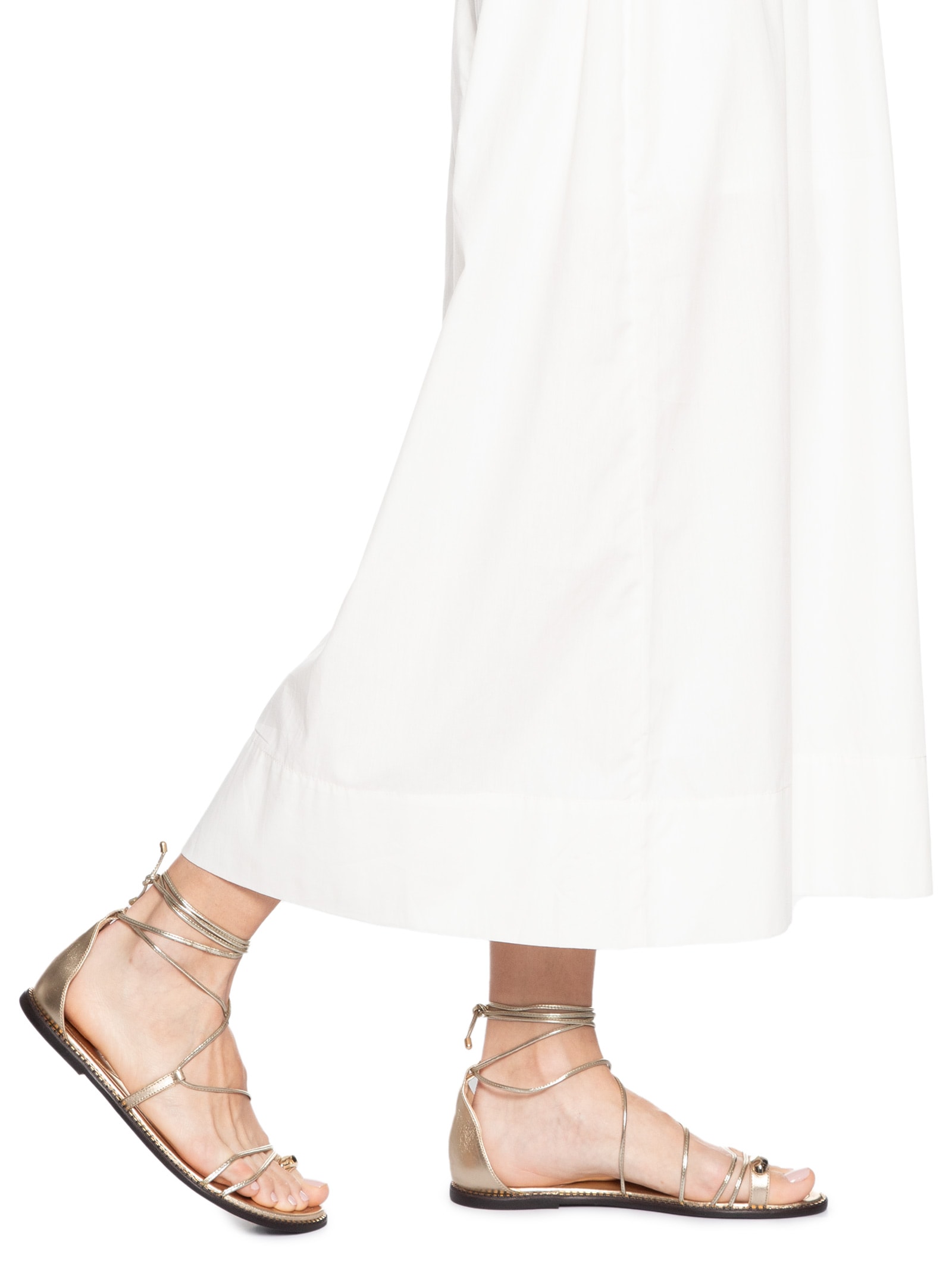 Sandália Feminina Rasteira Dourado Schutz