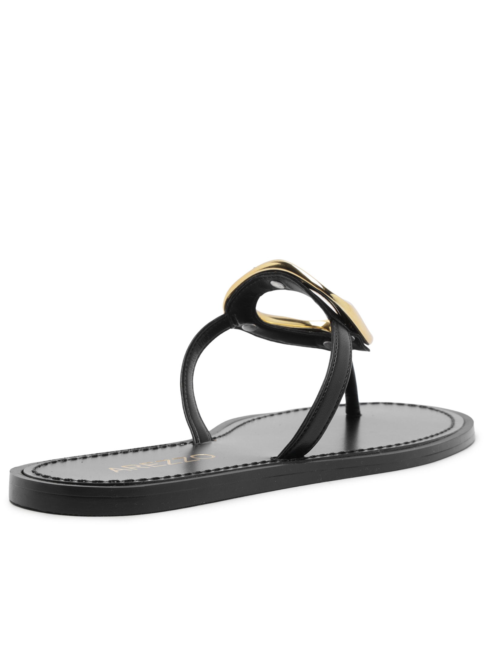 Sandália Feminina Rasteira Eco Fontana Preto Arezzo