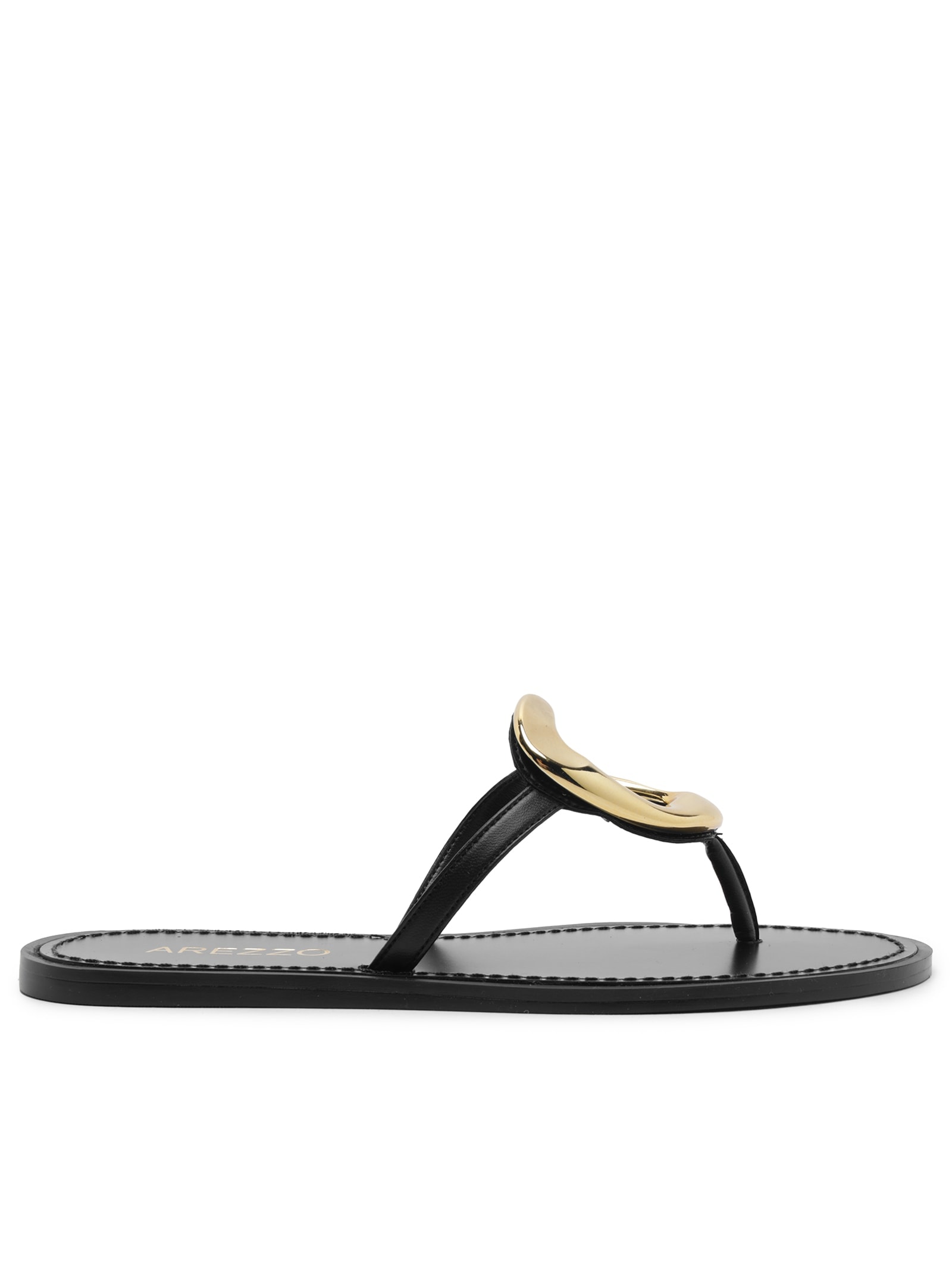 Sandália Feminina Rasteira Eco Fontana Preto Arezzo