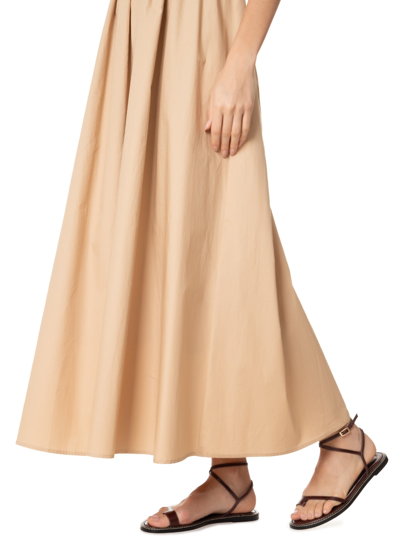 Sandália Feminina Rasteira Em Couro Marrom '2Essential