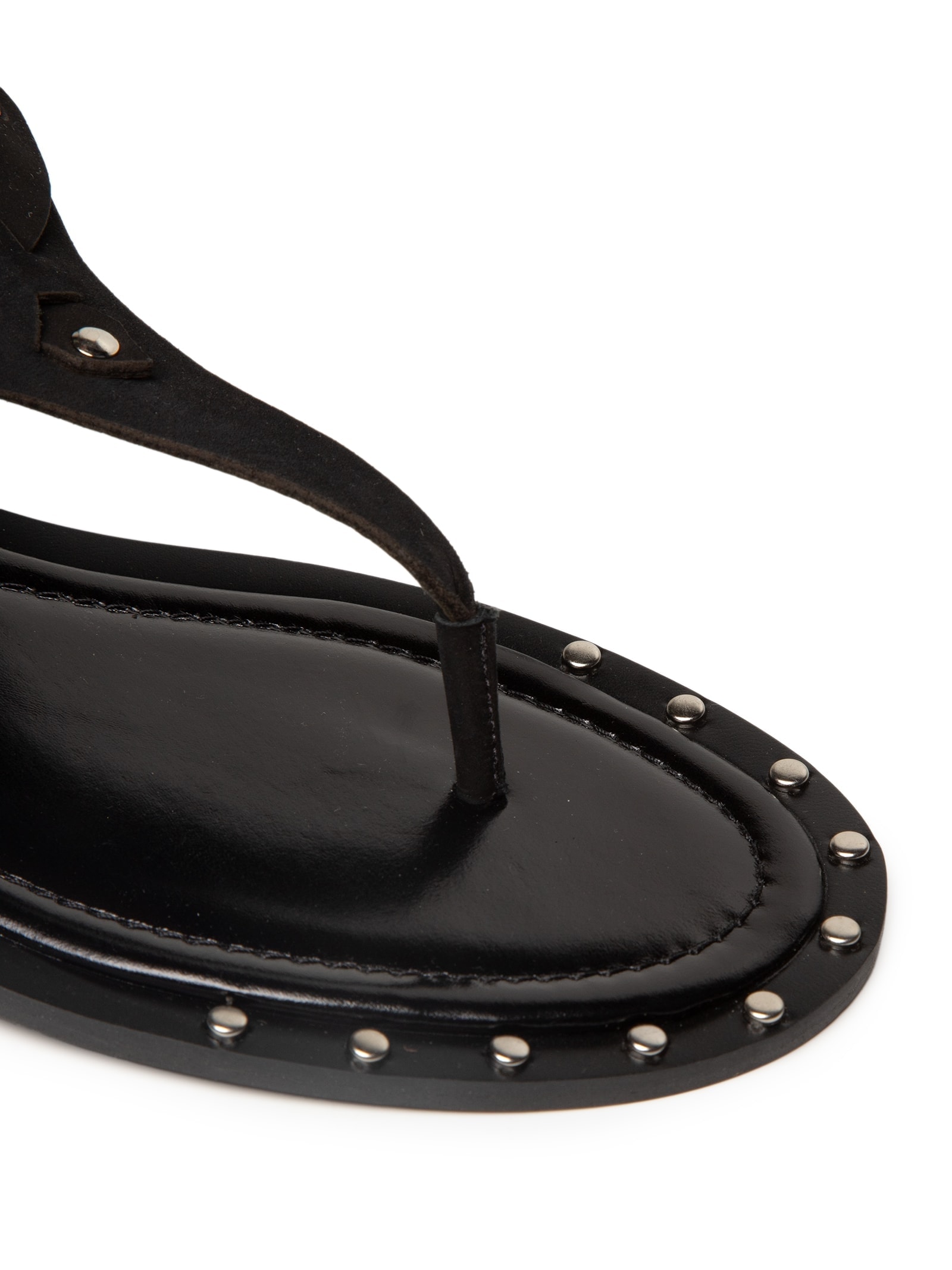 Sandália Feminina Rasteira Em Couro Preto '2Essential