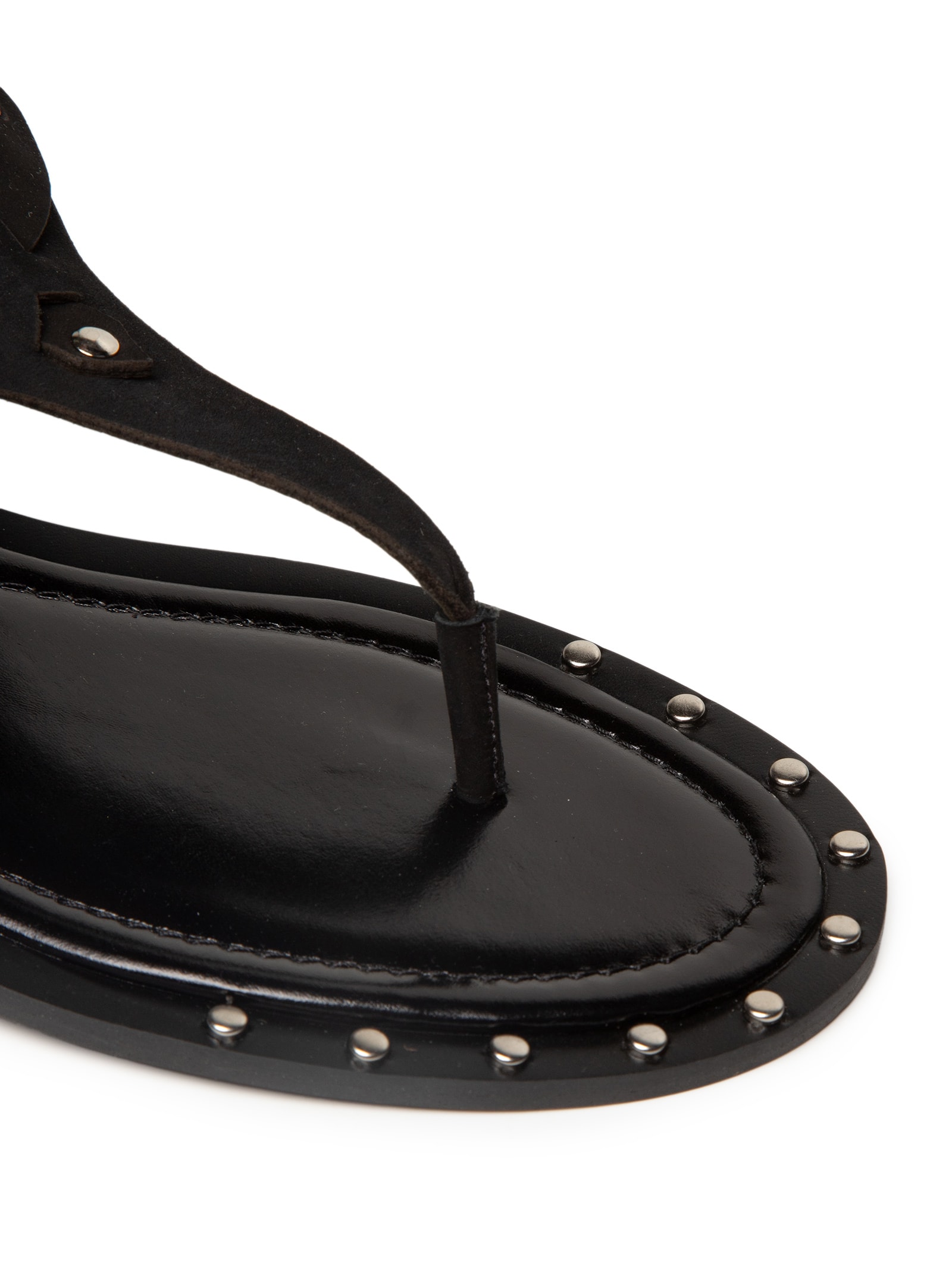 Sandália Feminina Rasteira Em Couro Preto '2Essential