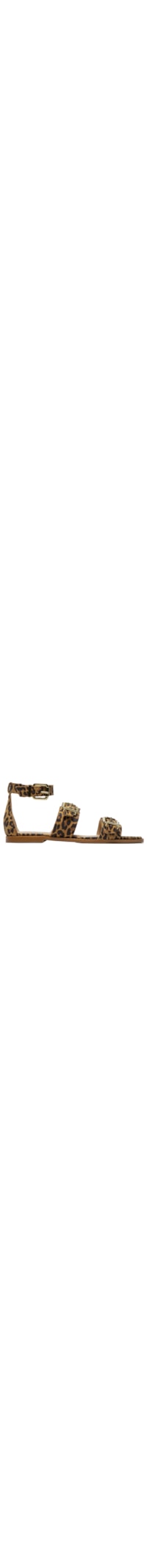 Sandália Feminina Rasteira Fivelas - Animal Print