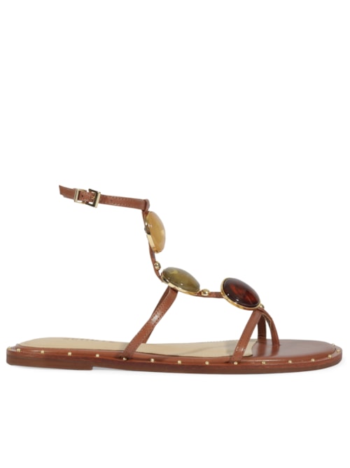 Sandália Feminina Rasteira – Marrom