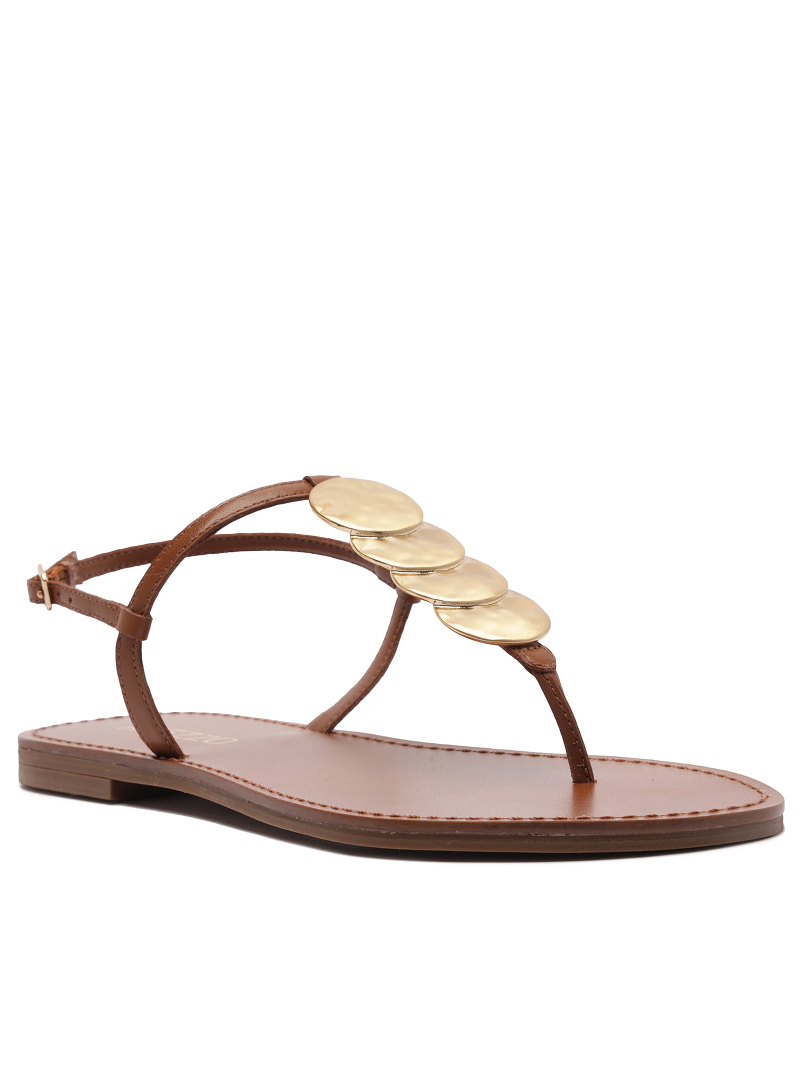 Sandália feminina Rasteira Marrom Arezzo