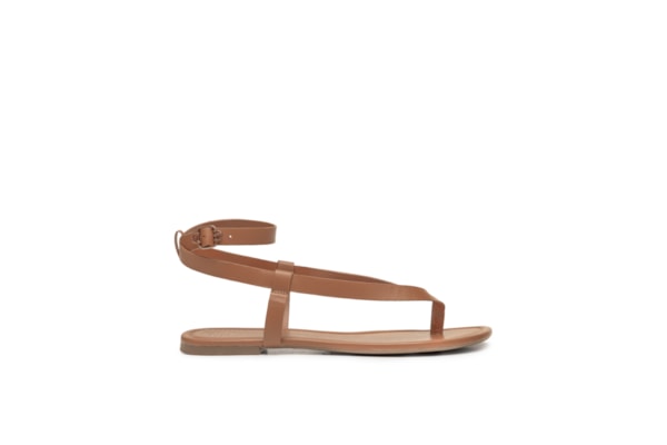 Sandália Feminina Rasteira Napa Classic – Marrom