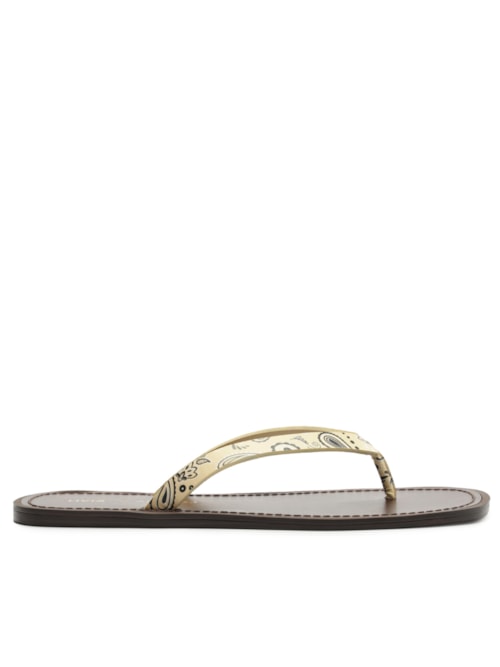 Sandália Feminina Rasteira Paisley Flip Flop - Amarelo