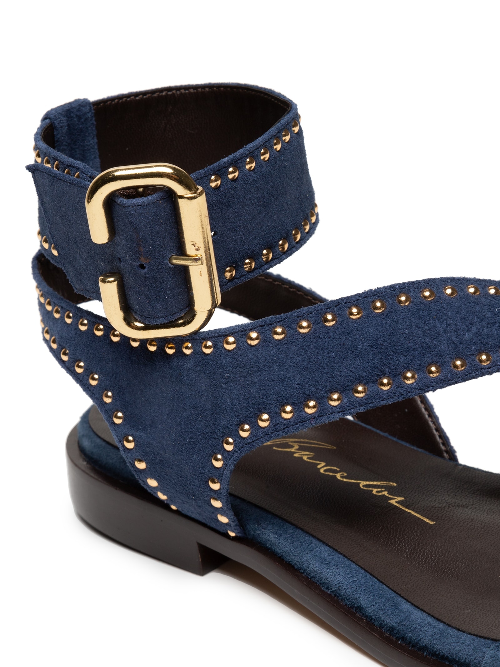 Sandália Feminina Rasteira Salermo Azul Luiza Barcelos