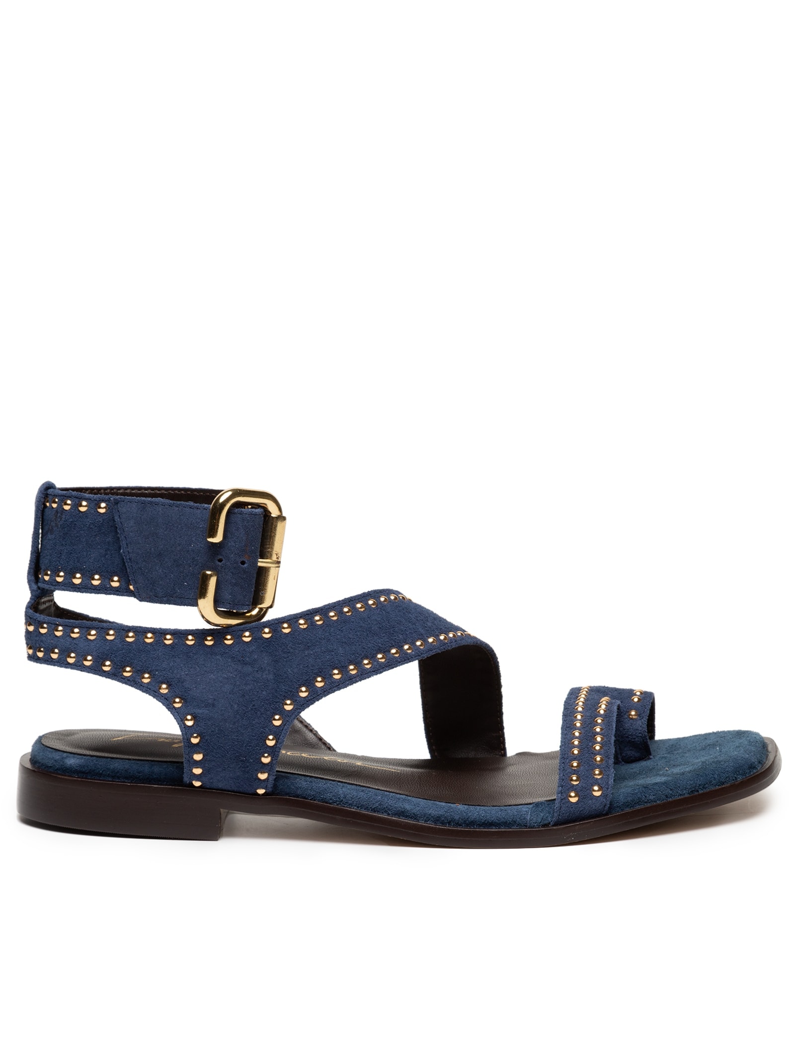 Sandália Feminina Rasteira Salermo Azul Luiza Barcelos