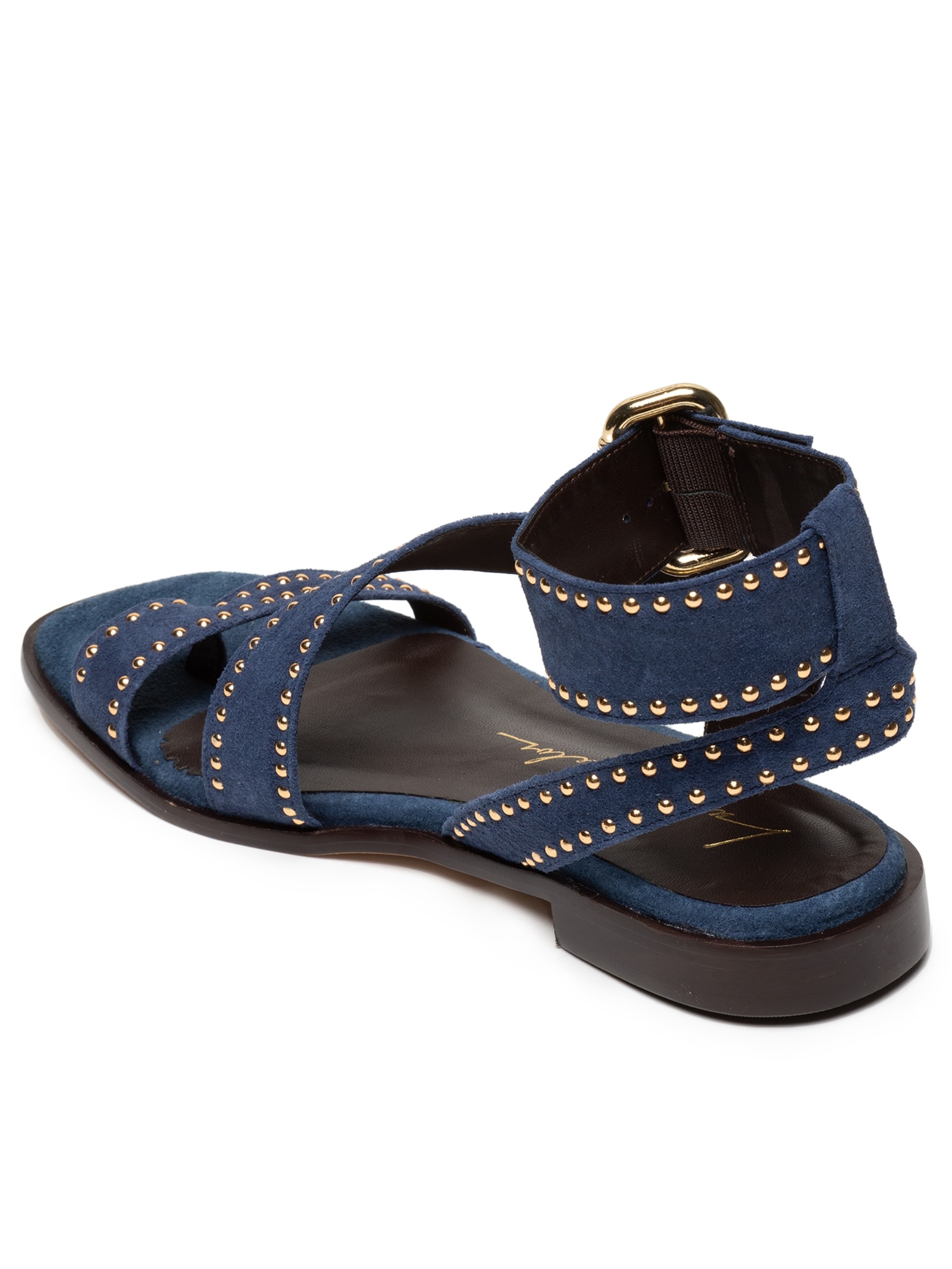Sandália Feminina Rasteira Salermo Azul Luiza Barcelos