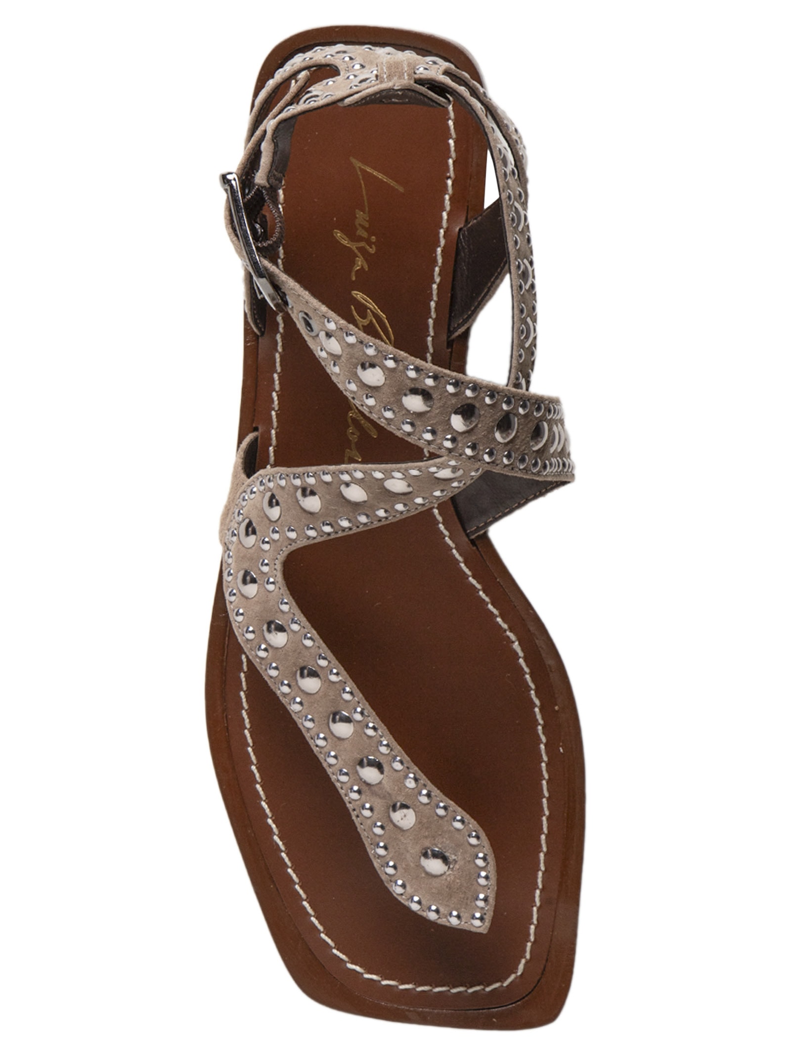 Sandália Feminina Rasteira Salermo Marrom Luiza Barcelos