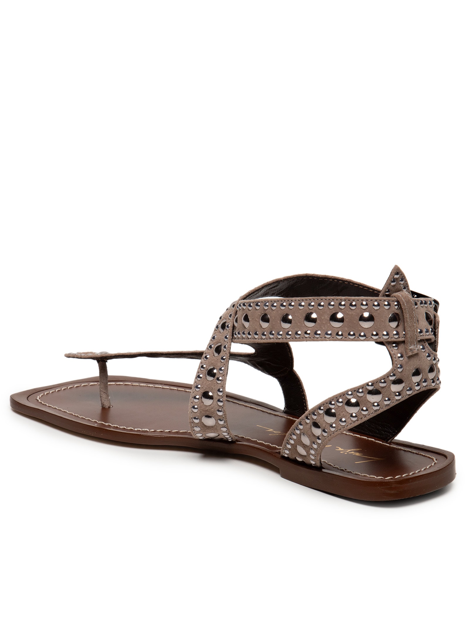 Sandália Feminina Rasteira Salermo Marrom Luiza Barcelos