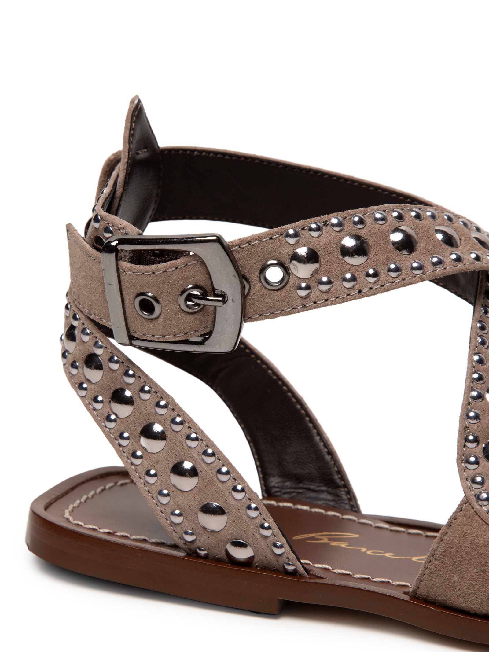 Sandália Feminina Rasteira Salermo Marrom Luiza Barcelos