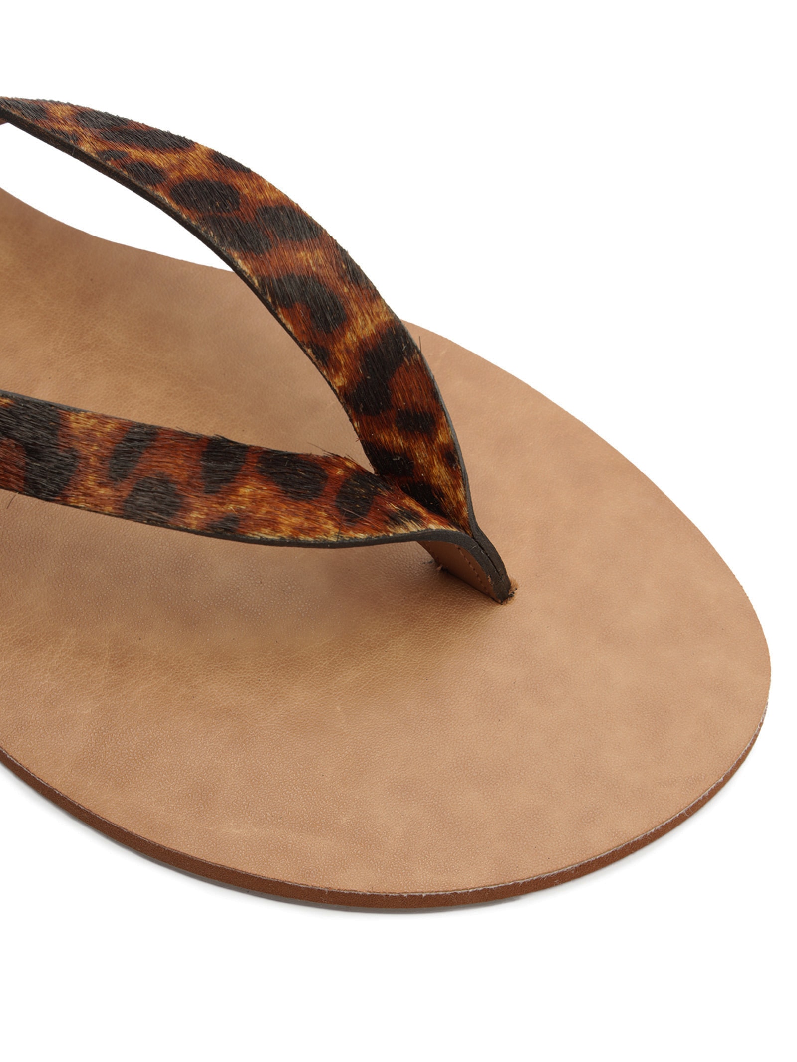 Sandália Feminina Rasteira Savage Couro Animal Print Anacapri