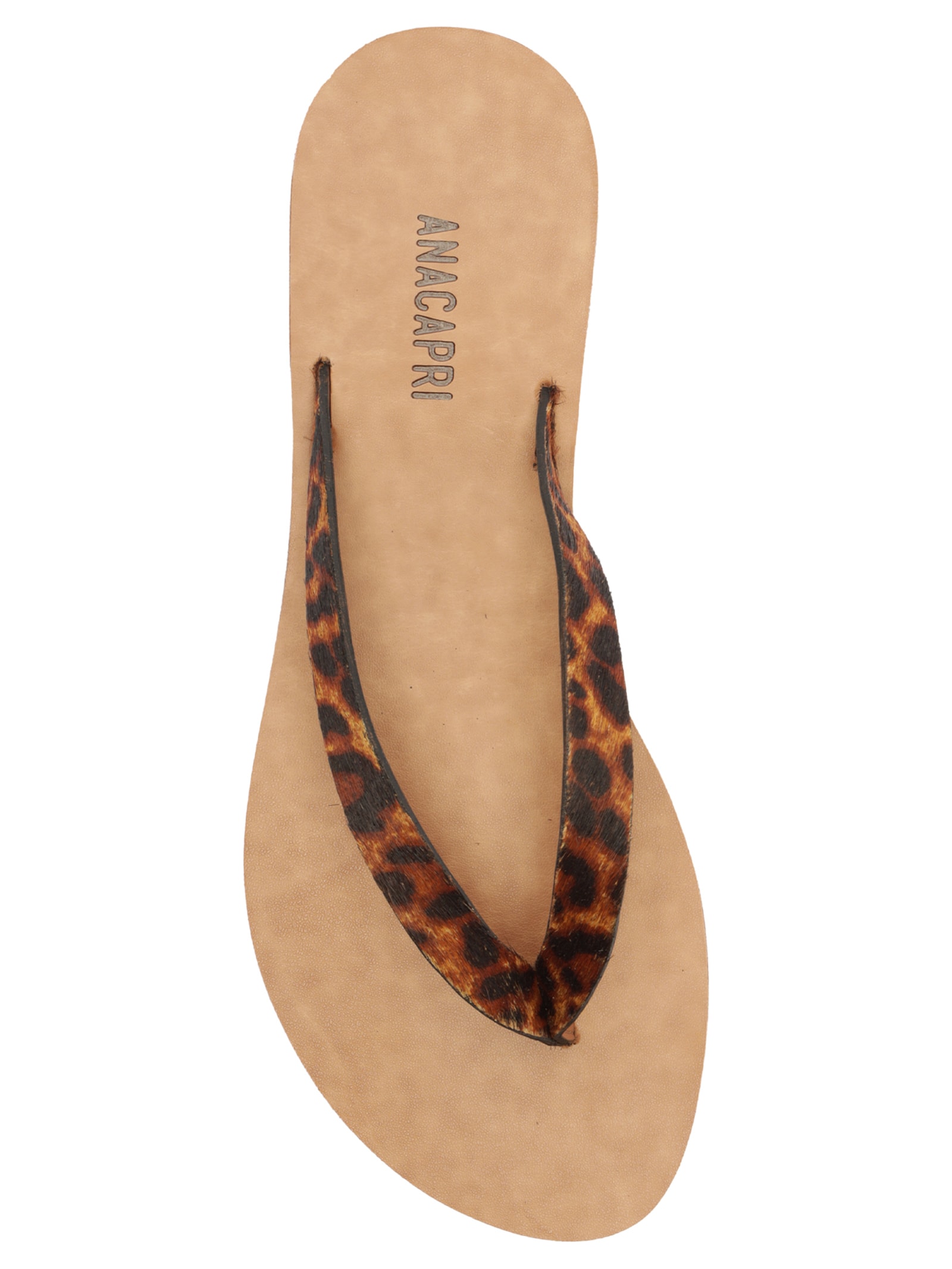 Sandália Feminina Rasteira Savage Couro Animal Print Anacapri