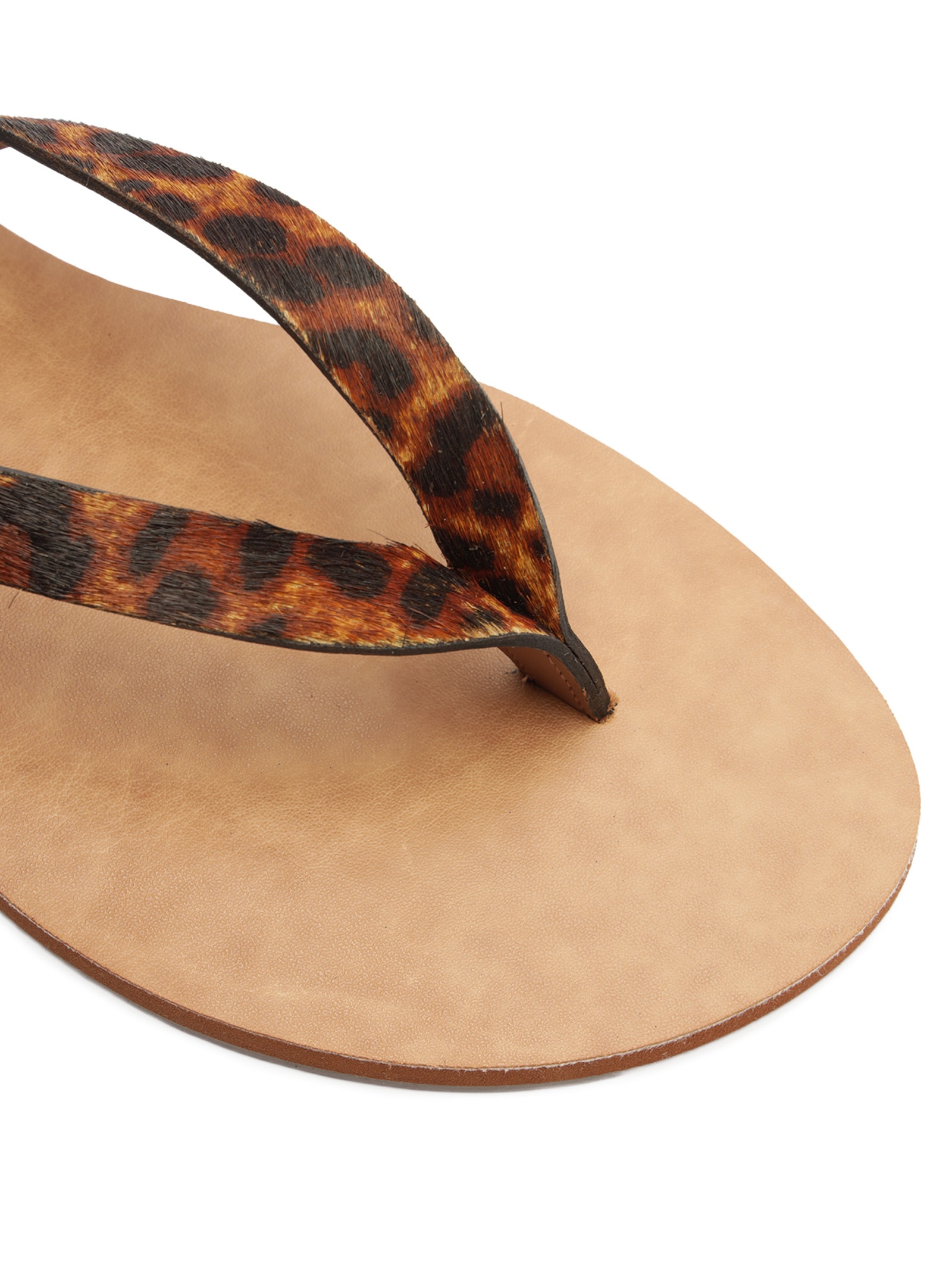 Sandália Feminina Rasteira Savage Couro Animal Print Anacapri