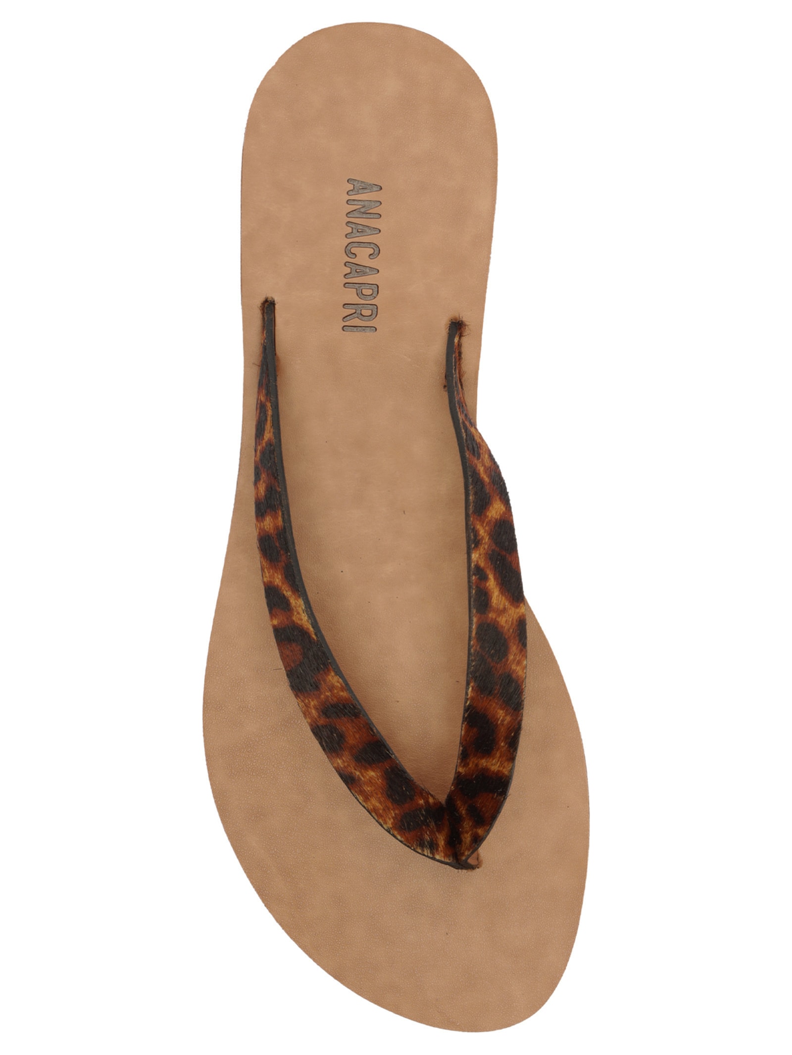 Sandália Feminina Rasteira Savage Couro Animal Print Anacapri