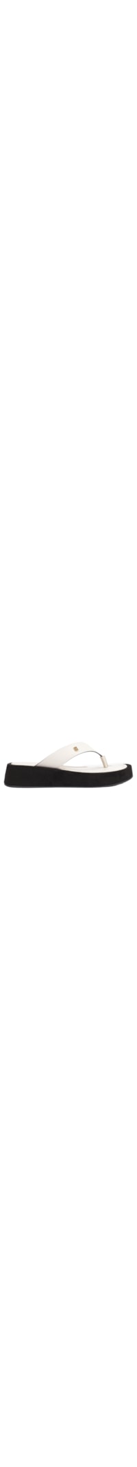 Sandália Feminina Rasteira Shop Flatform Couro - Branco