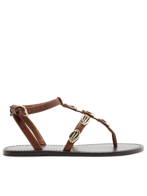 Sandália Feminina Rasteira Skin Búzios – Marrom