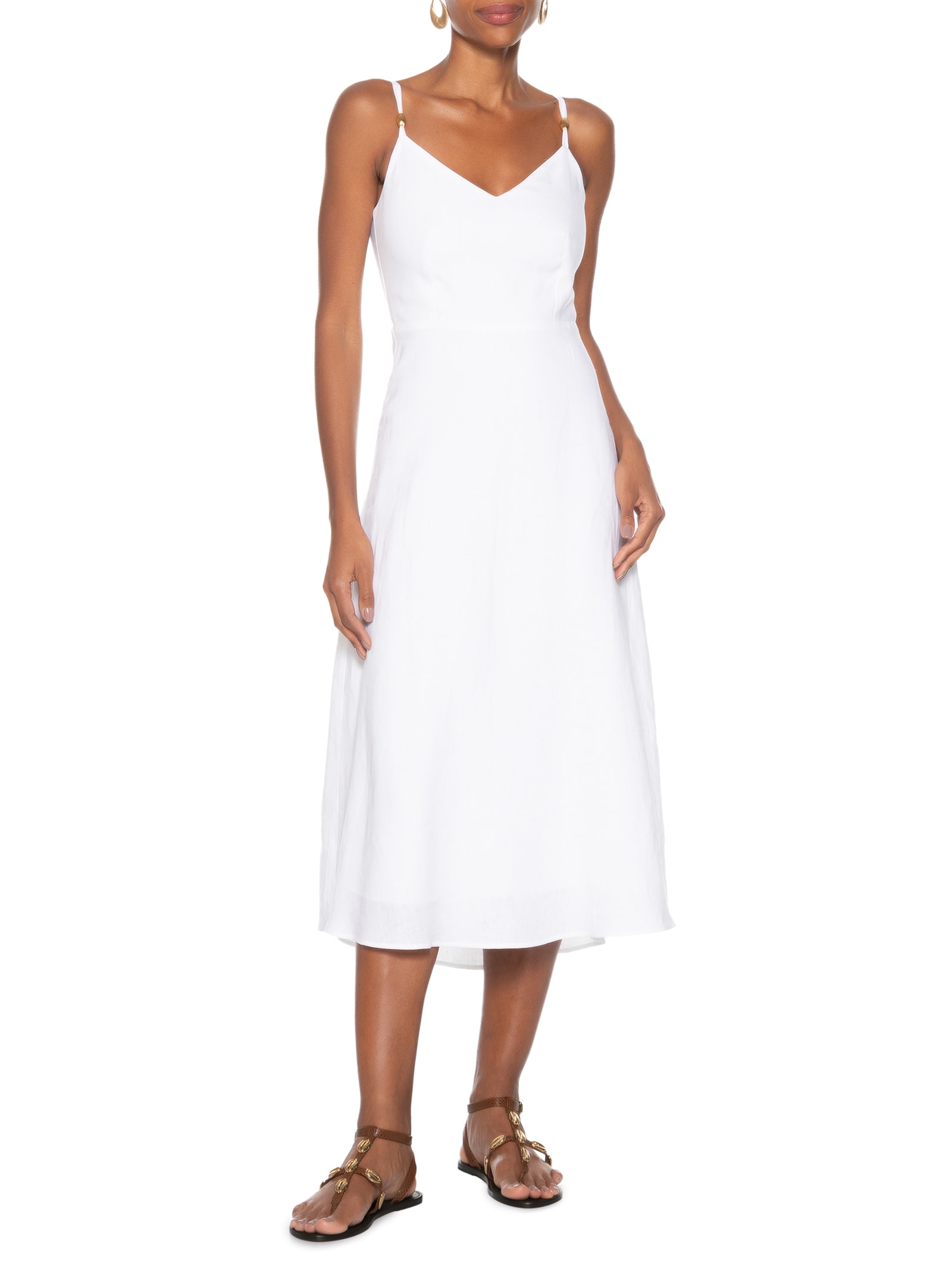 Sandália Feminina Rasteira Skin Búzios Marrom Arezzo + Lenny Niemeyer