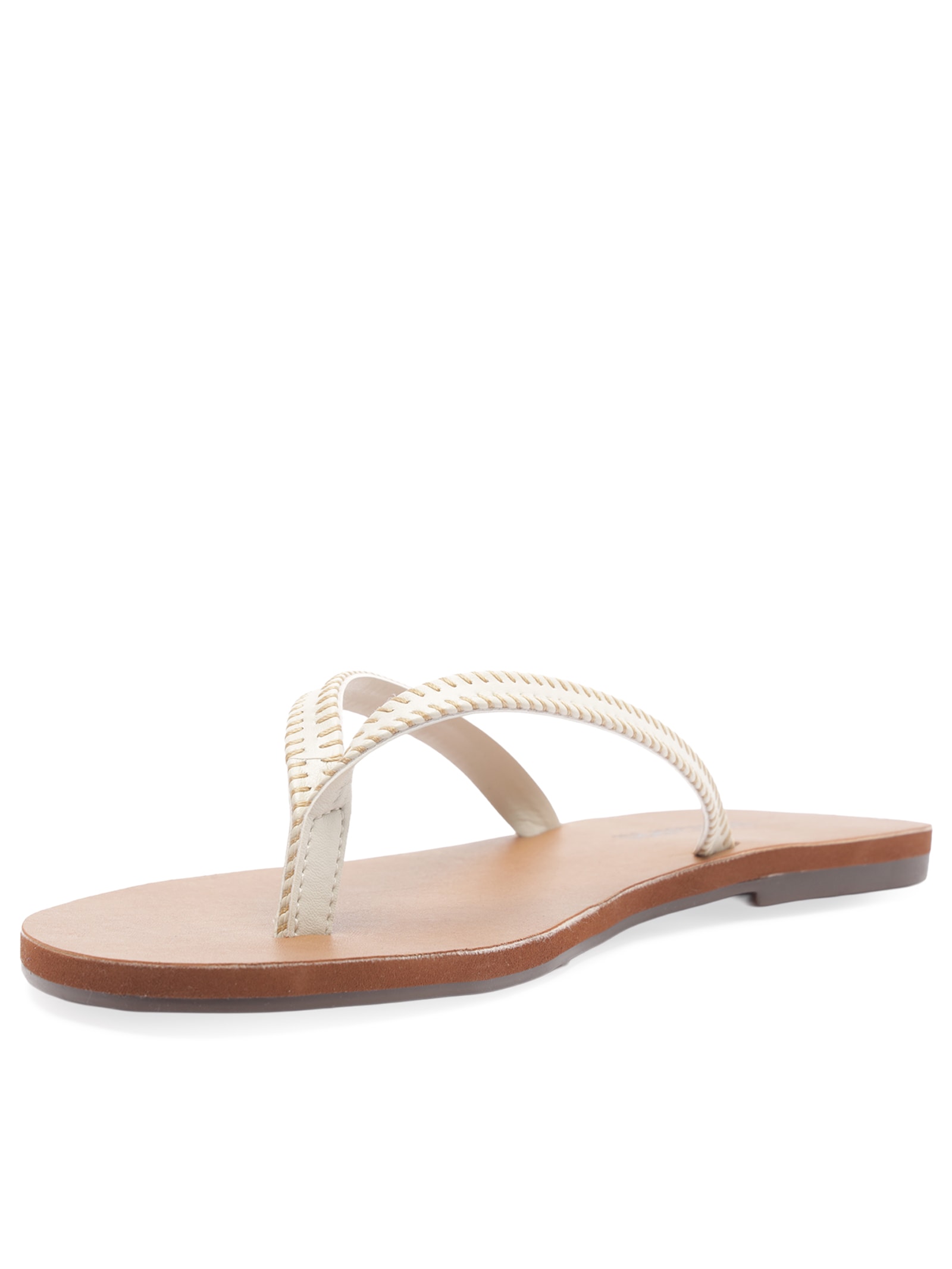 Sandália Feminina Rasteira Slim Branco Anacapri