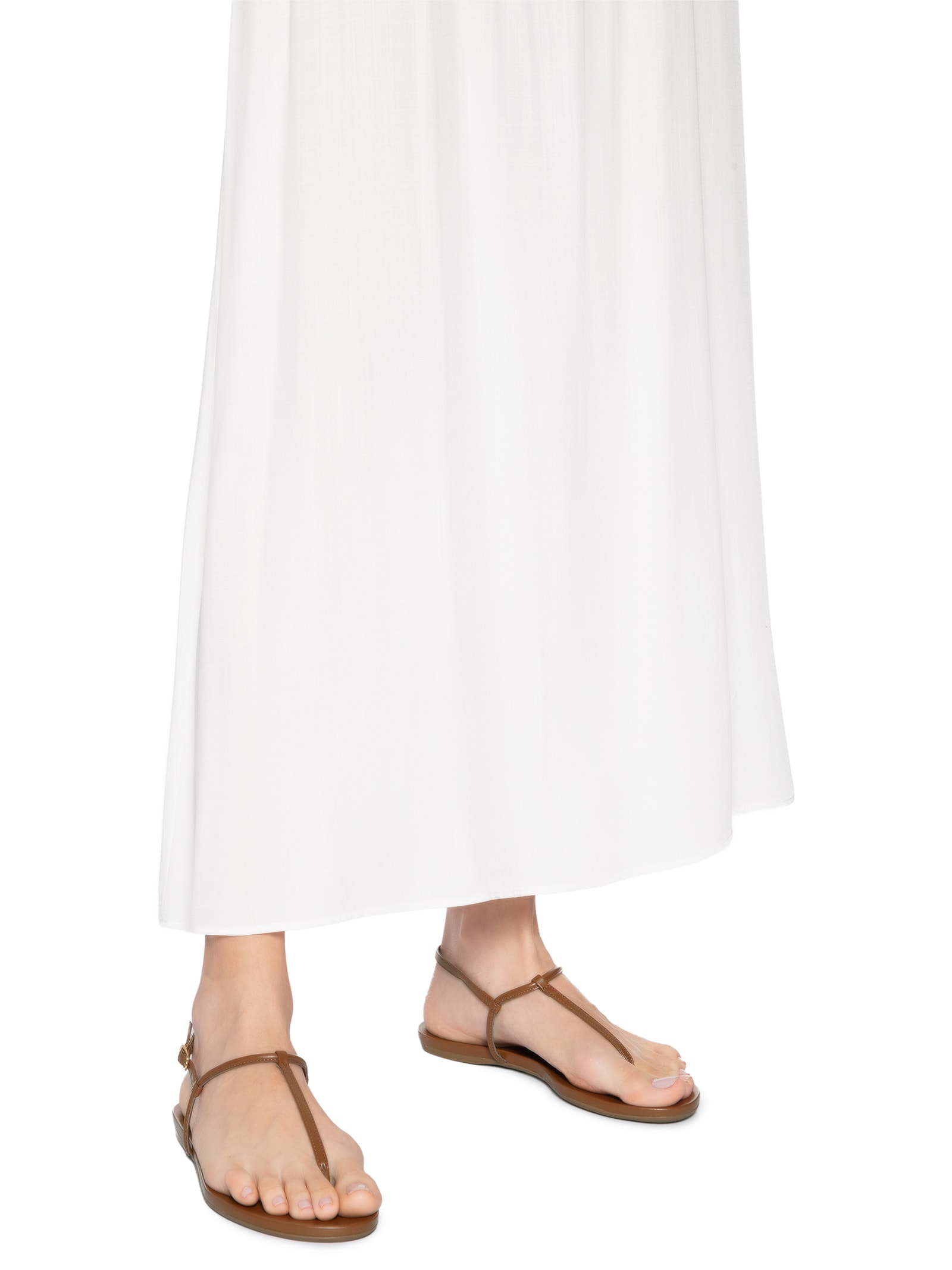 Sandália Feminina Rasteira Slim Marrom Arezzo