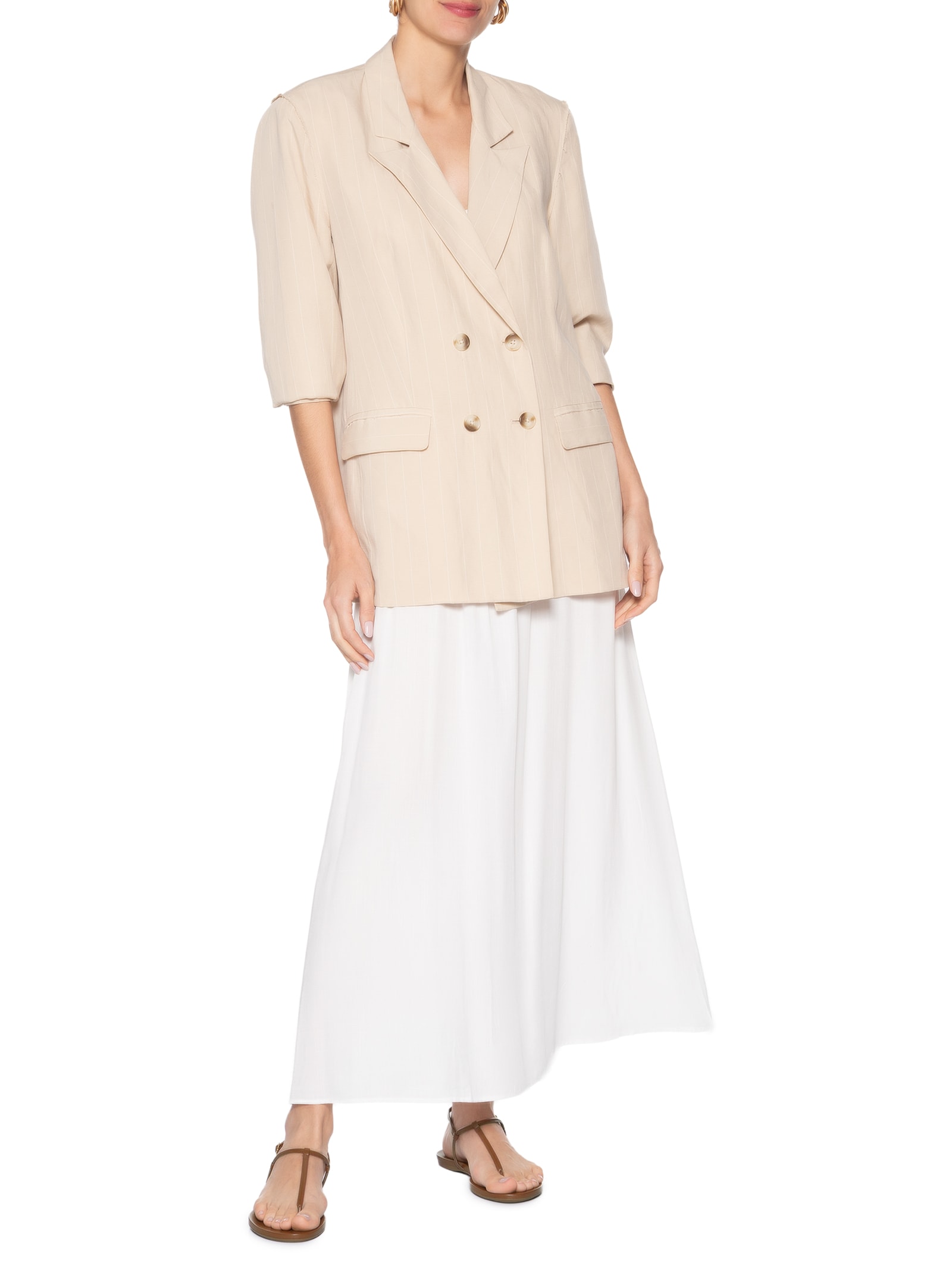 Sandália Feminina Rasteira Slim Marrom Arezzo