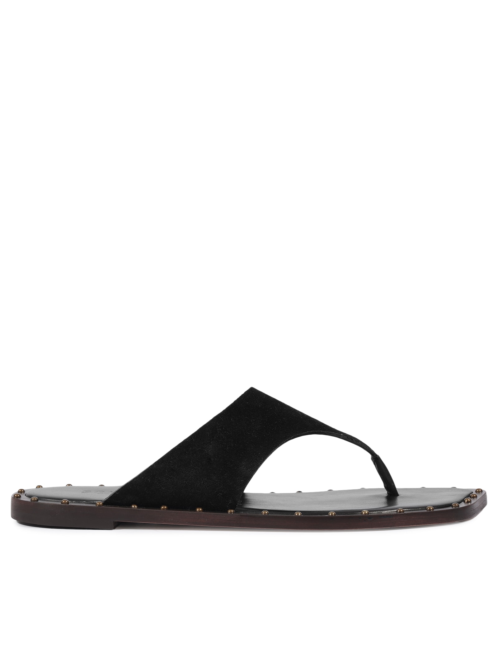 Sandália Feminina Rasteira Studs Preto Schutz