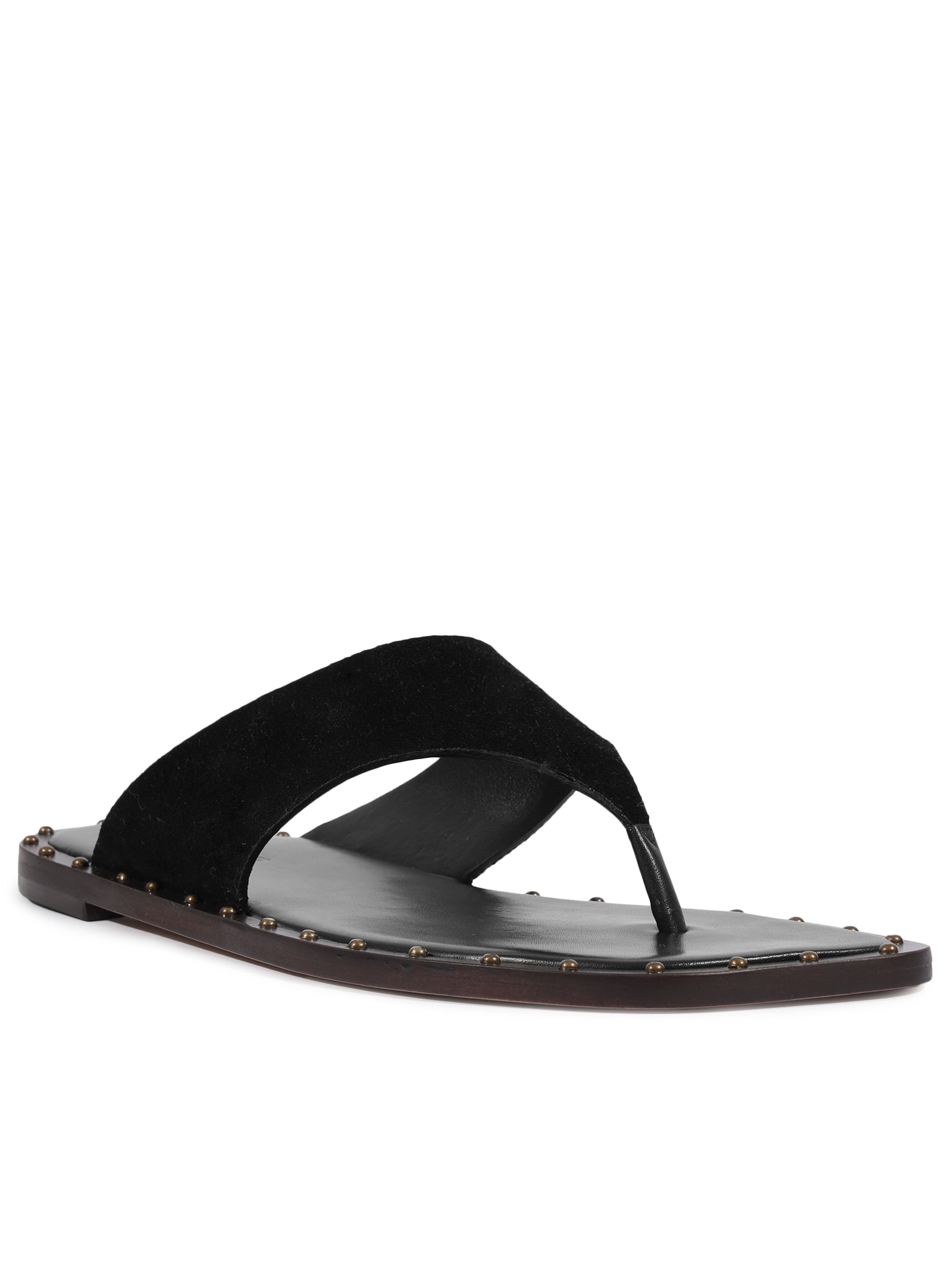 Sandália Feminina Rasteira Studs Preto Schutz