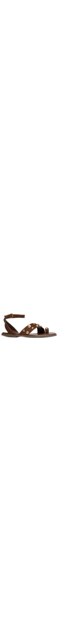 Sandália Feminina Rasteira Suede Prime Walnut - Marrom