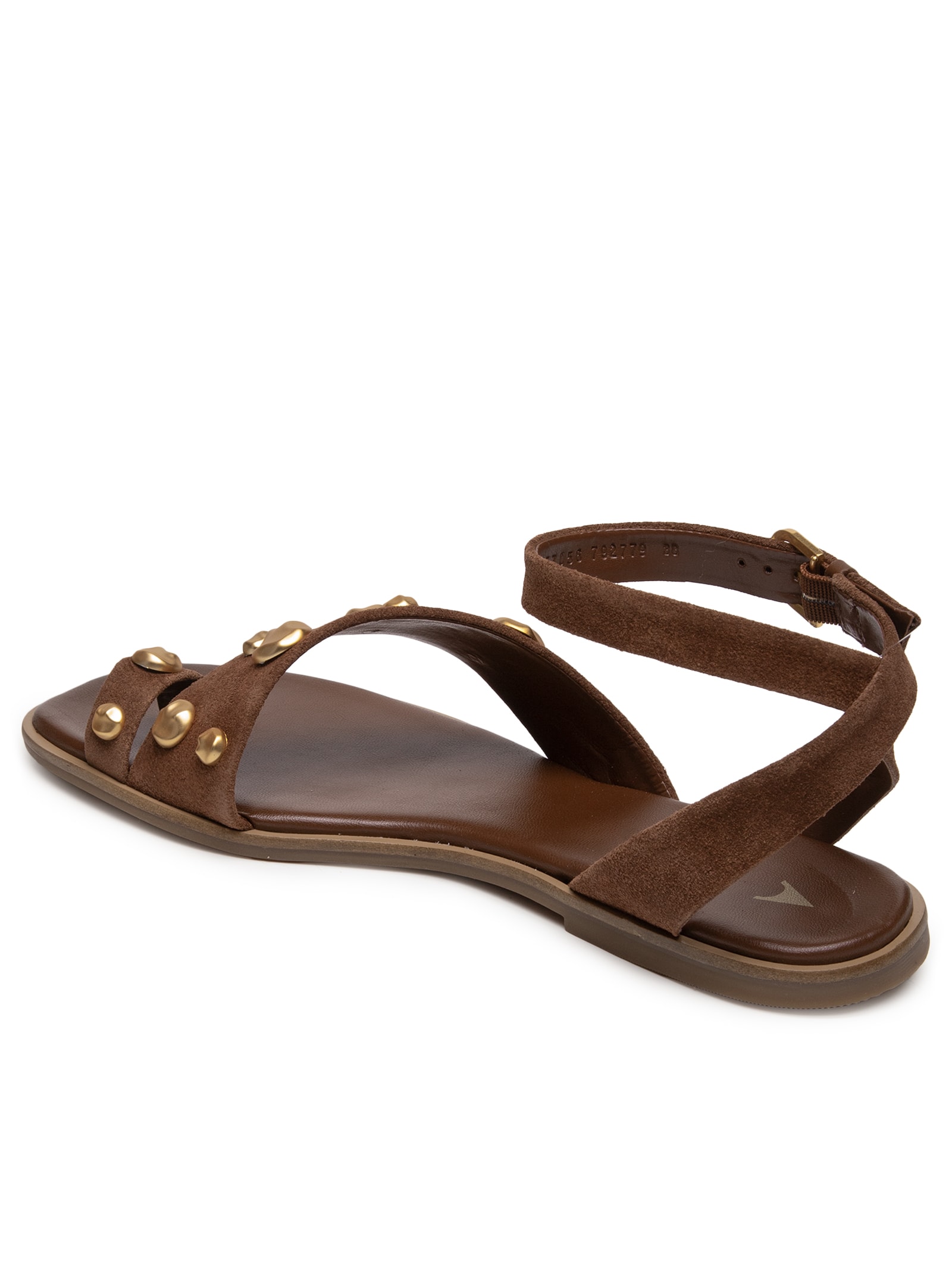 Sandália Feminina Rasteira Suede Prime Walnut Marrom Carrano
