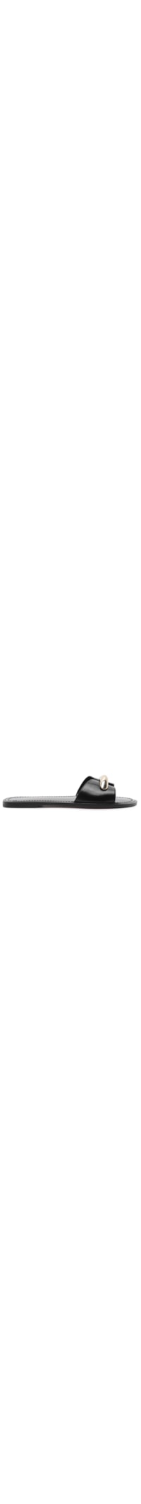 Sandália Feminina Rasteira Tourino Leather - Preto
