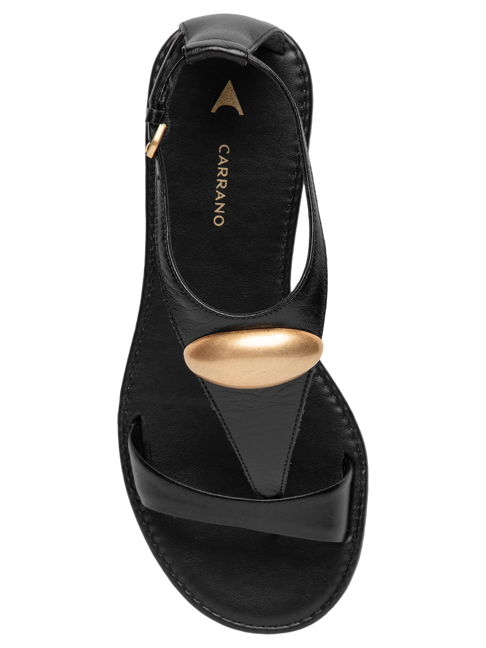 Sandália Feminina Rasteira Trento Preto Carrano