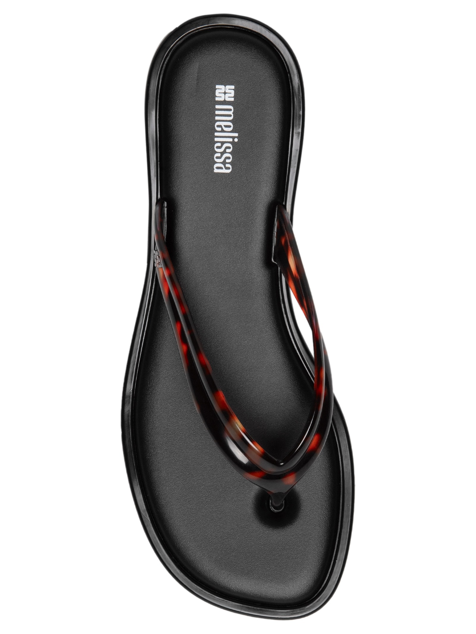 Sandália Feminina Rasteira Wave Flip Flop AD Preto Melissa
