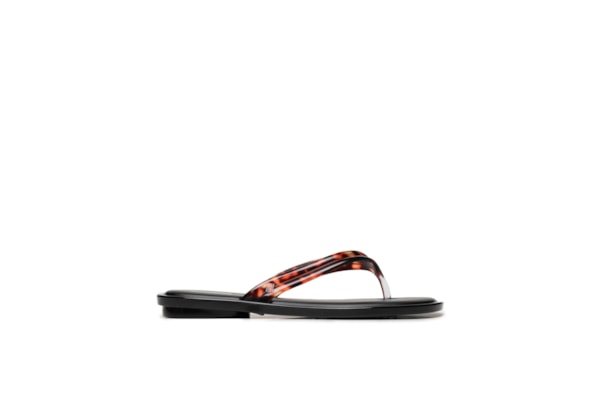 Sandália Feminina Rasteira Wave Flip Flop AD - Preto