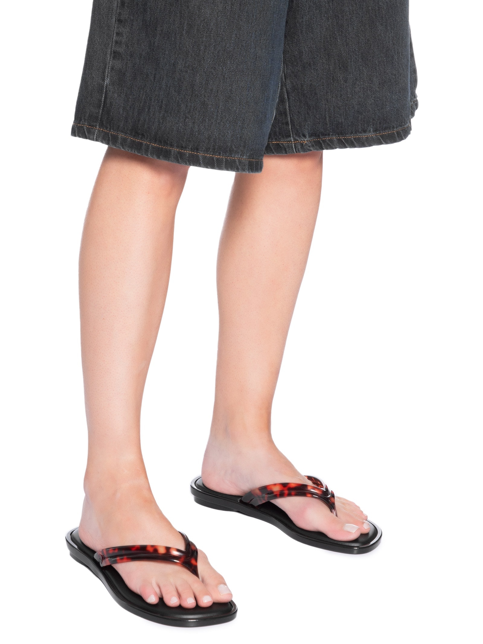 Sandália Feminina Rasteira Wave Flip Flop AD Preto Melissa