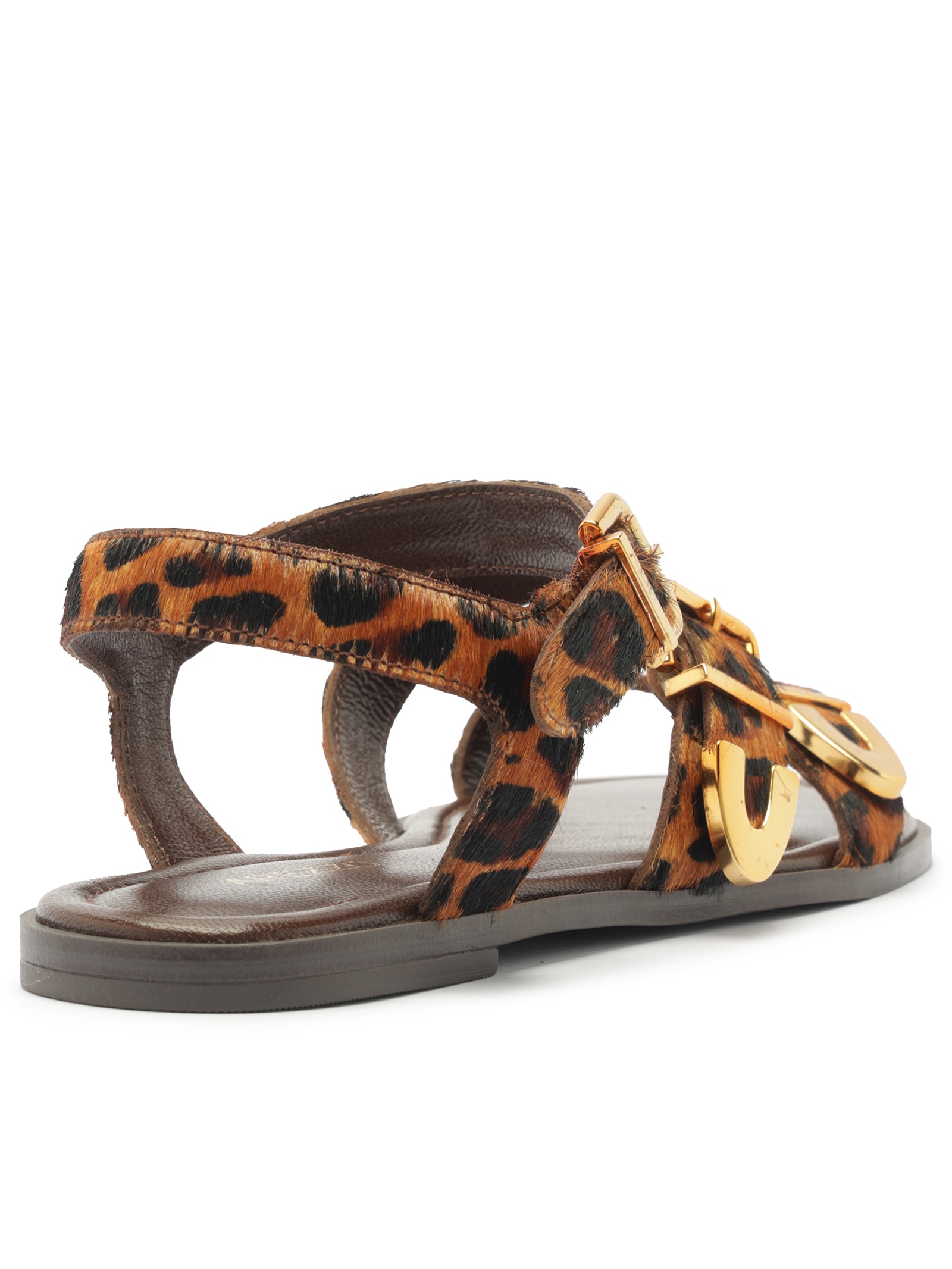 Sandália Feminina Rasteira Winter Leopard Animal Print Arezzo