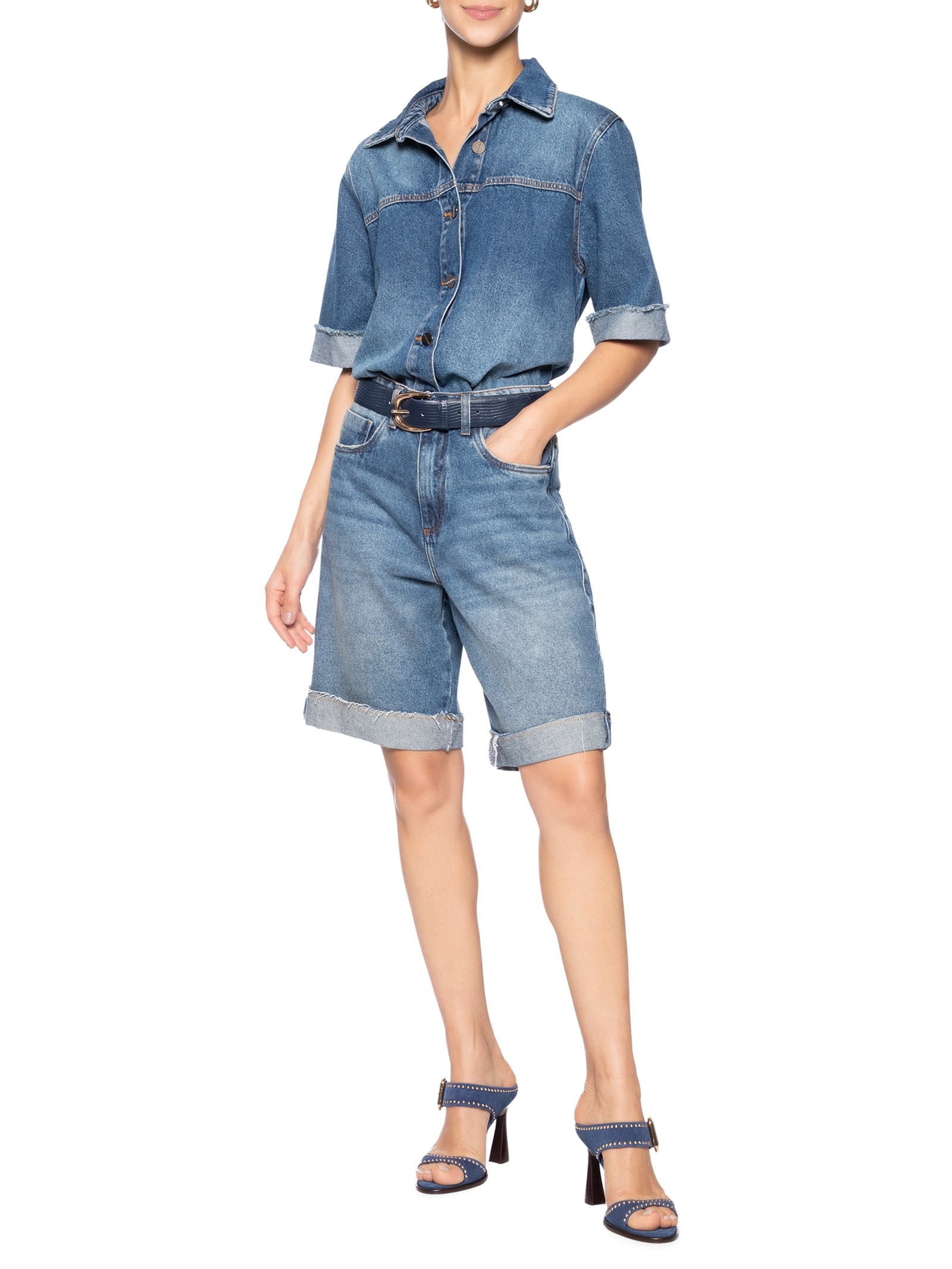 Sandália Feminina Salermo Azul Luiza Barcelos