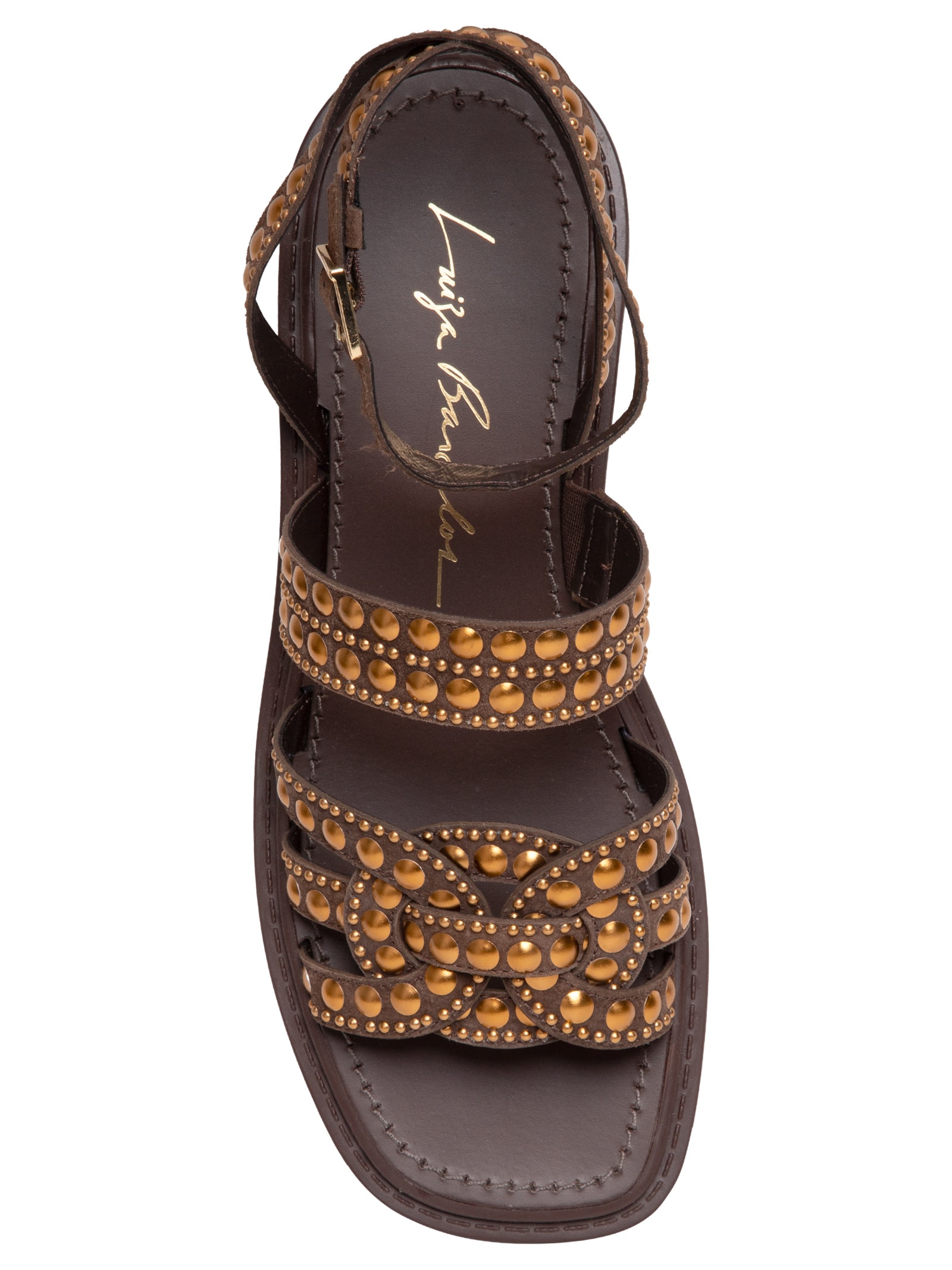 Sandália Feminina Salermo Marrom Luiza Barcelos