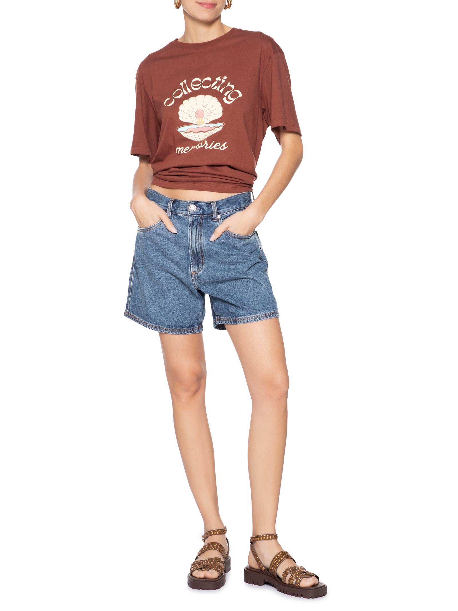 Sandália Feminina Salermo Marrom Luiza Barcelos