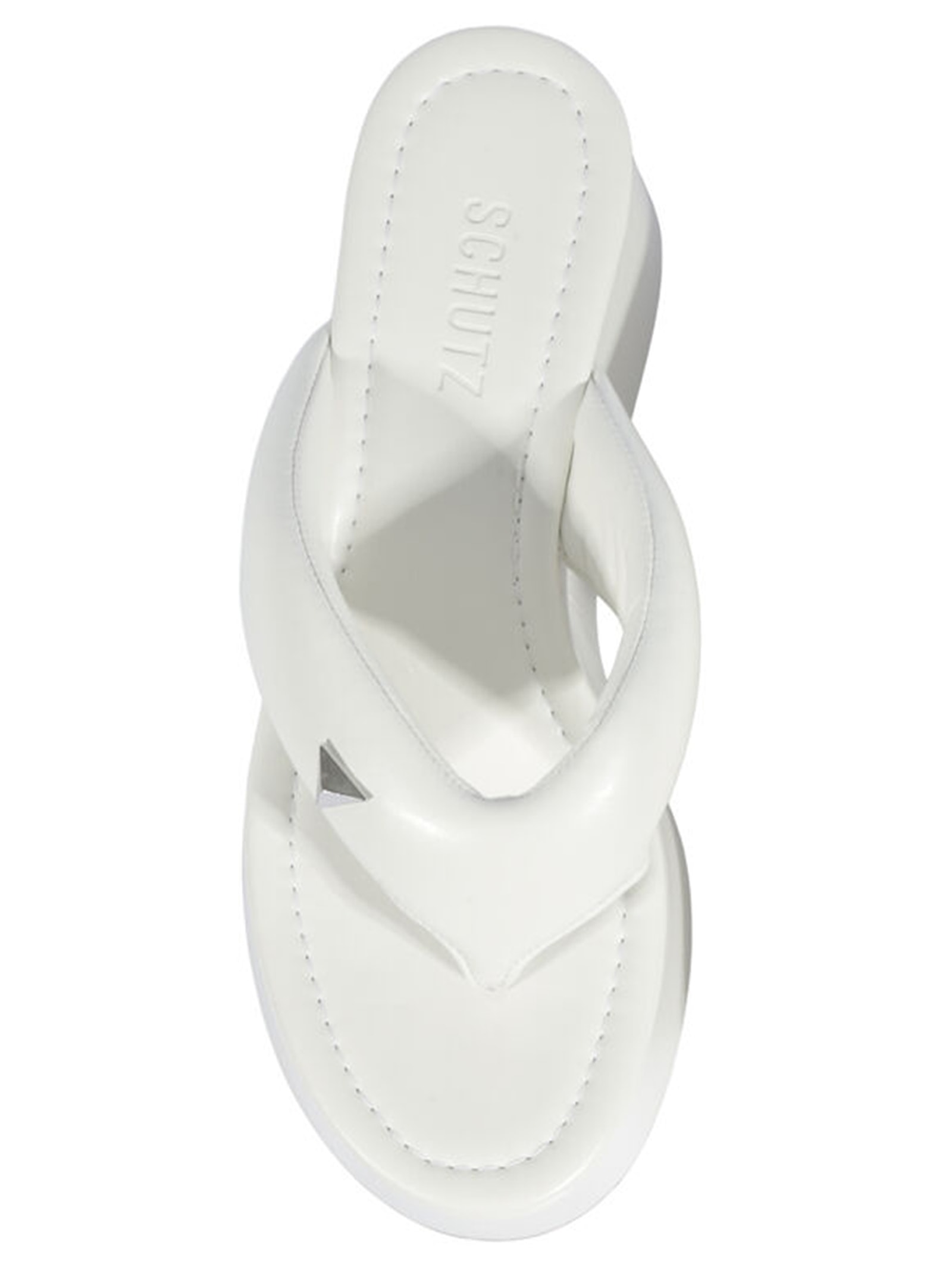 Sandália Feminina Salto Alto Ecowear Branco Schutz