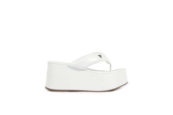 Sandália Feminina Salto Alto Ecowear - Branco