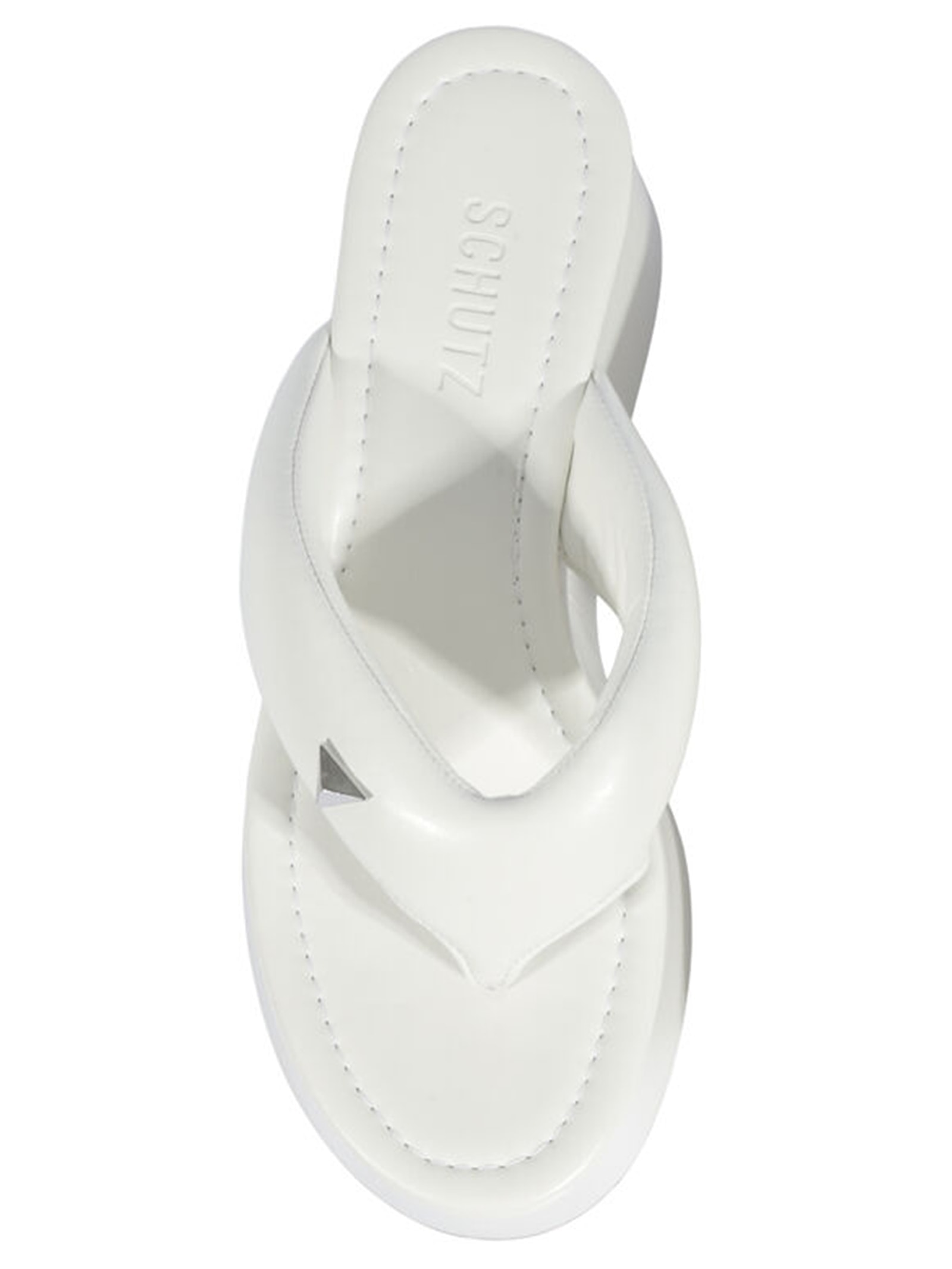 Sandália Feminina Salto Alto Ecowear Branco Schutz